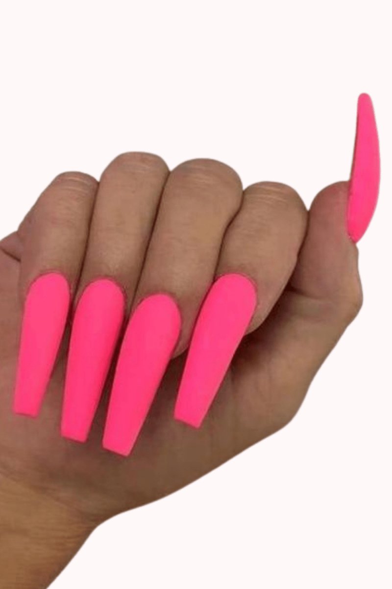 Press On Nails Matte Manicure Polish Coffin Tip Nail Kit - TGC Boutique - Press On Nails
