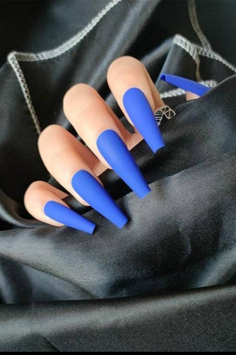 Press On Nails Matte Manicure Polish Coffin Tip Nail Kit - TGC Boutique - Press On Nails