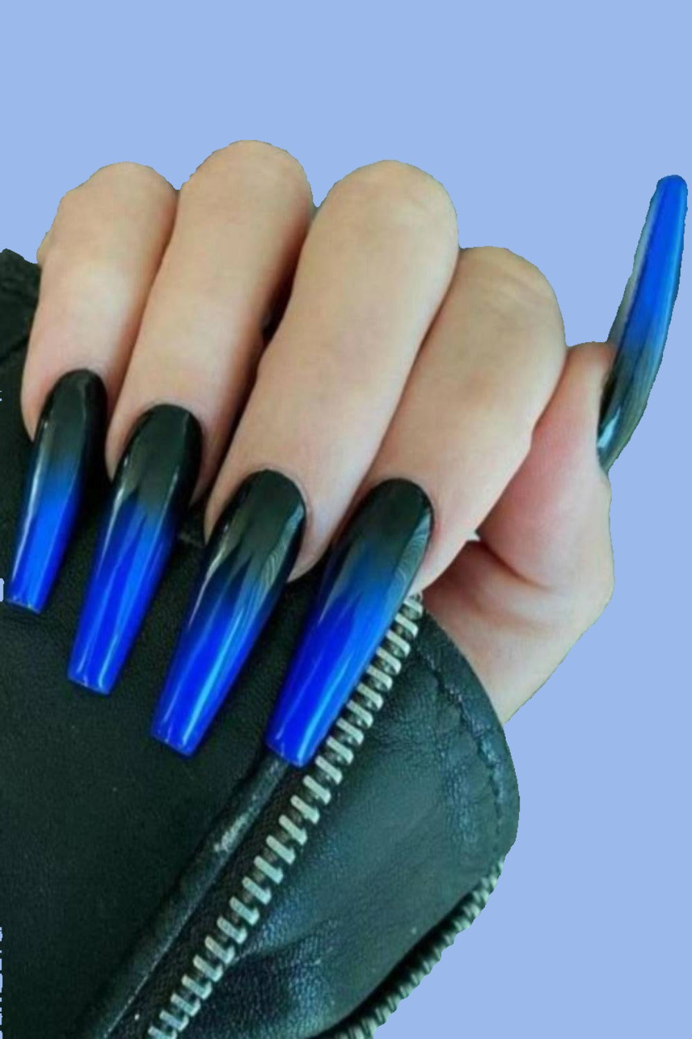 Press On Nails Matte OR Glossy French Tip Coffin Nail Kit - TGC Boutique - Press On Nails