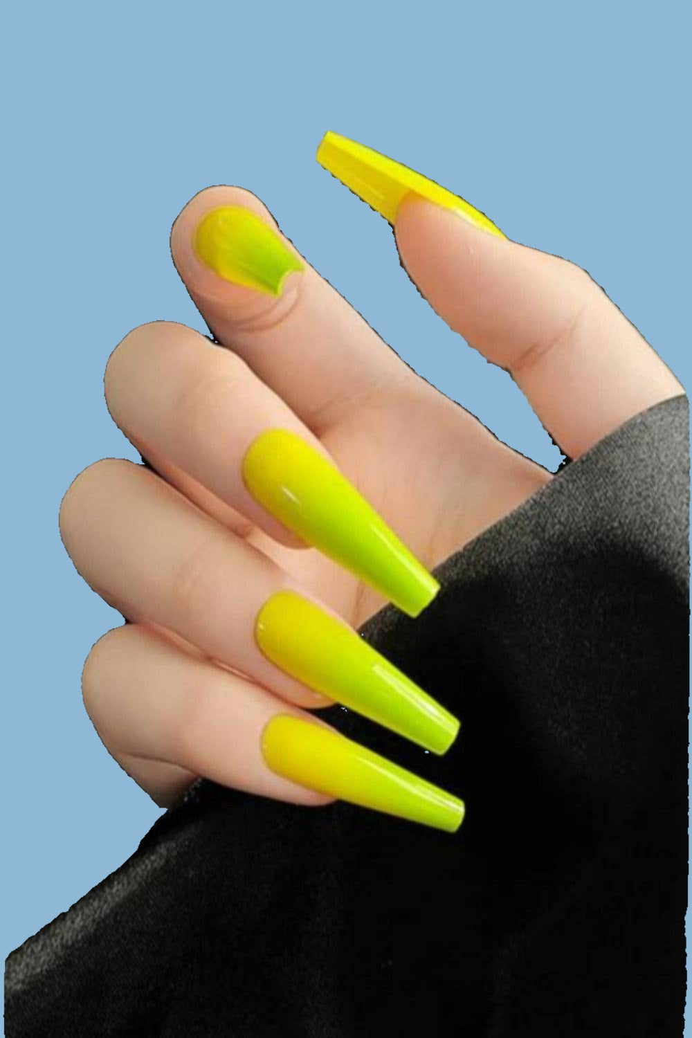 Press On Nails Matte OR Glossy French Tip Coffin Nail Kit - TGC Boutique - Press On Nails