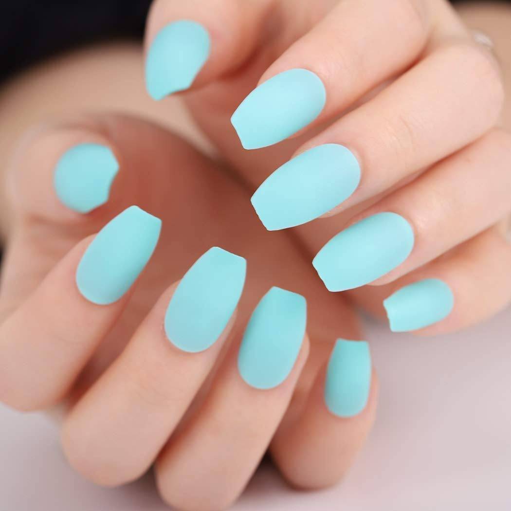Press On Nails Mint Green Matte Ballerina Nail Kit - TGC Boutique - Press On Nails