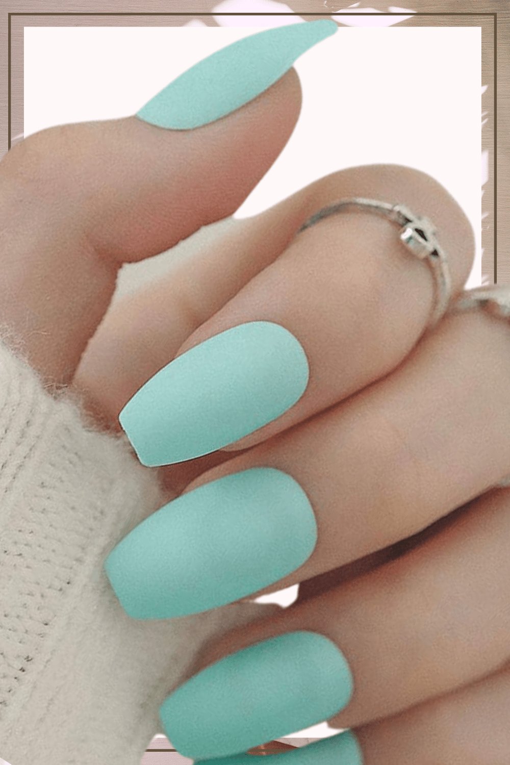 Press On Nails Mint Green Matte Ballerina Nail Kit - TGC Boutique - Press On Nails