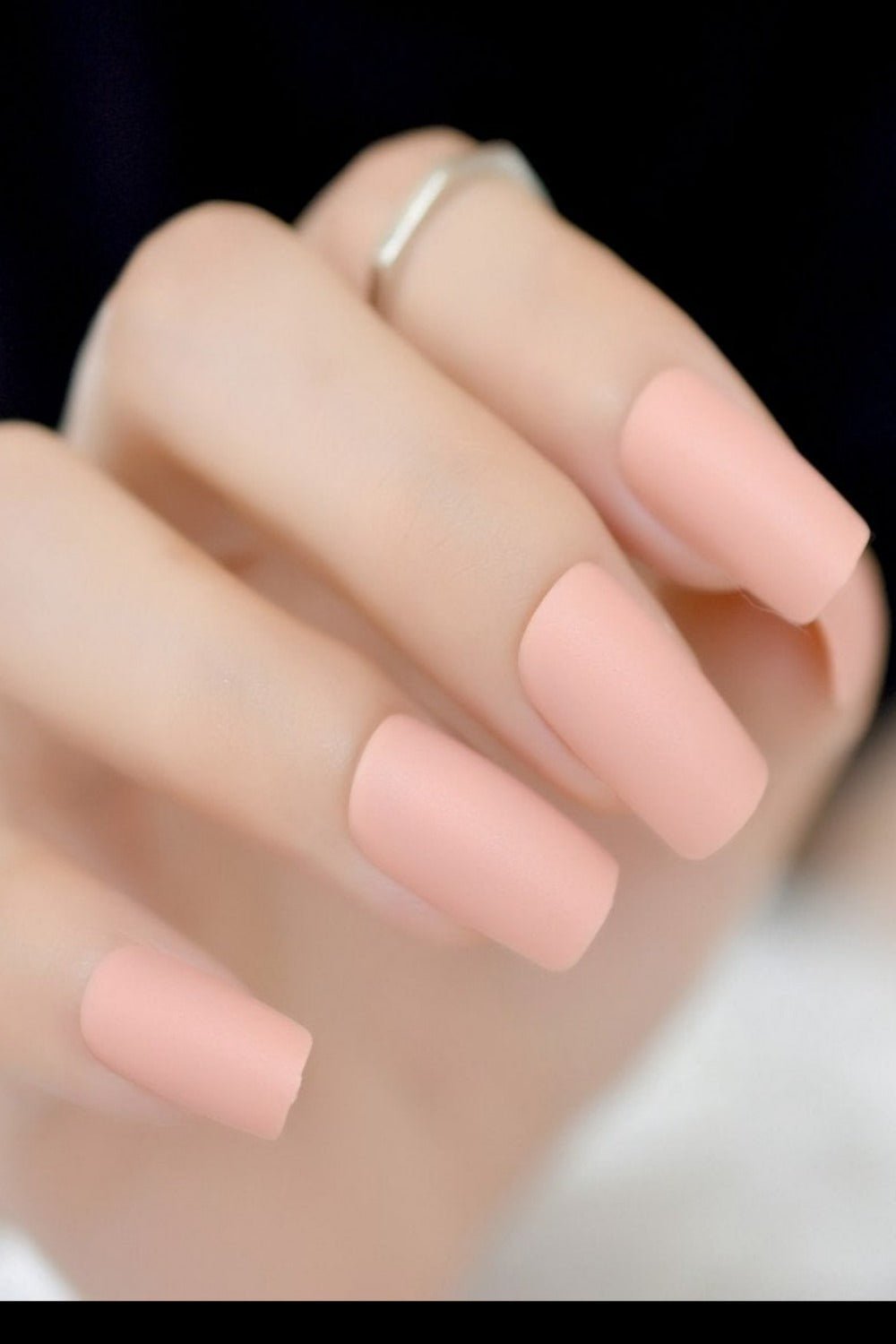 Press On Nails Nude Peach Short Matte Square Tip Nail Kit - TGC Boutique - Press On Nails