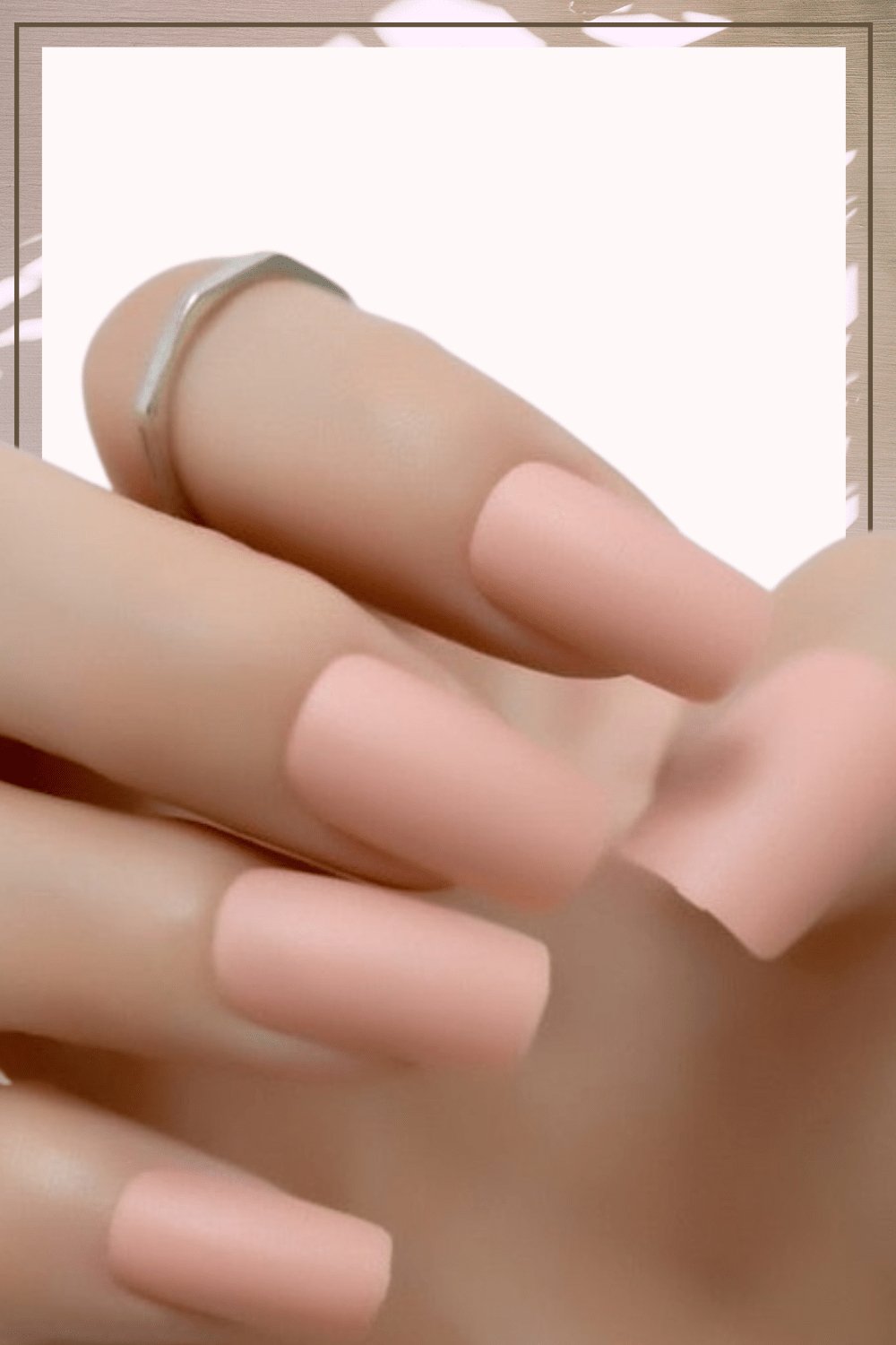 Press On Nails Nude Peach Short Matte Square Tip Nail Kit - TGC Boutique - Press On Nails