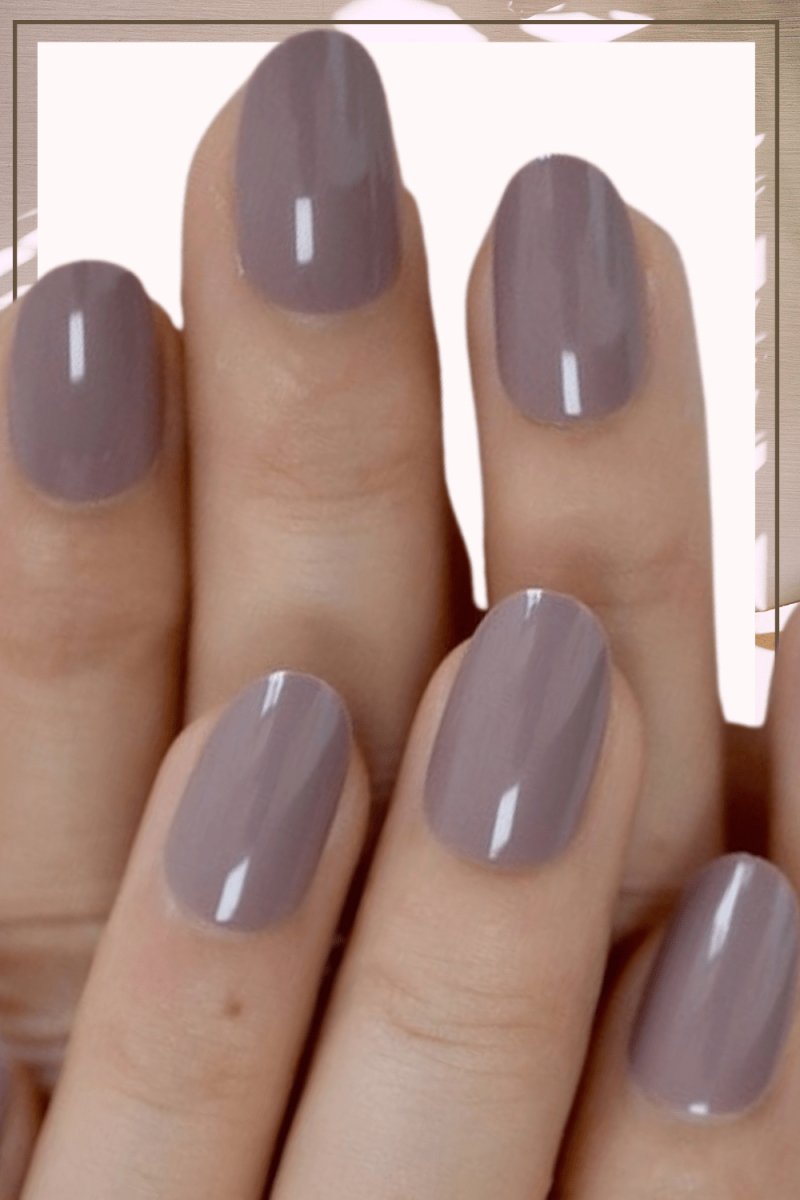 Press On Nails Purple Glossy Almond Nail Kit - TGC Boutique - Press On Nails
