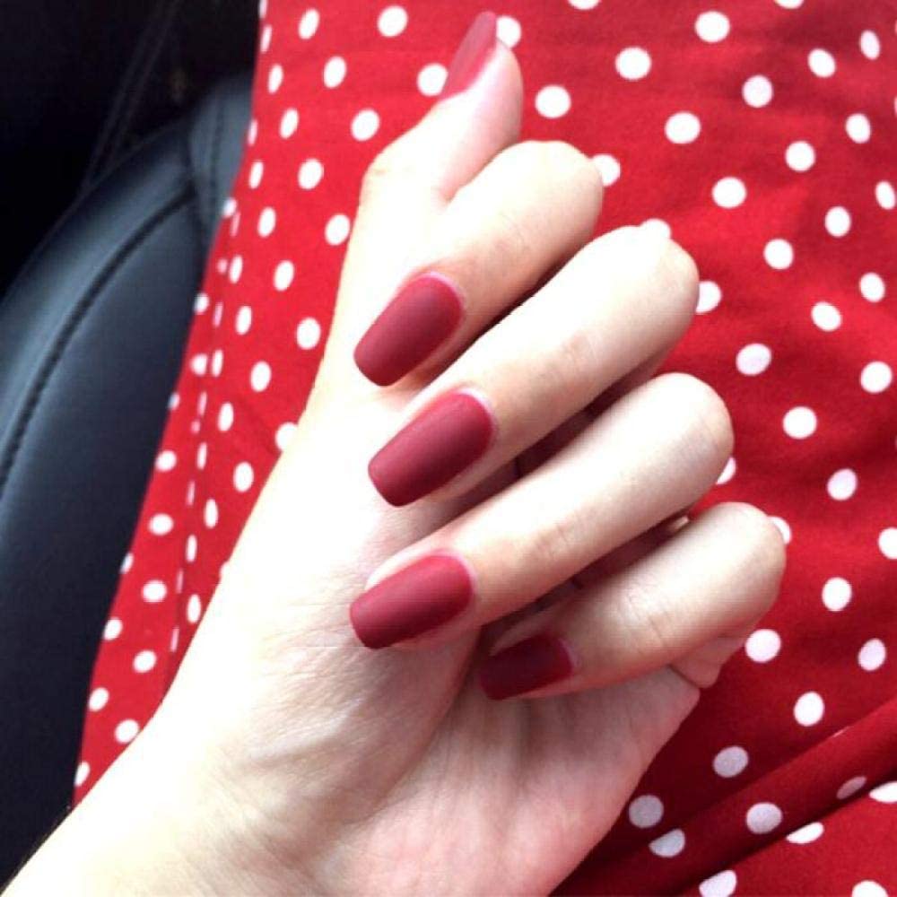 Press On Nails Red Matte Square Nail Kit - TGC Boutique - Press On Nails