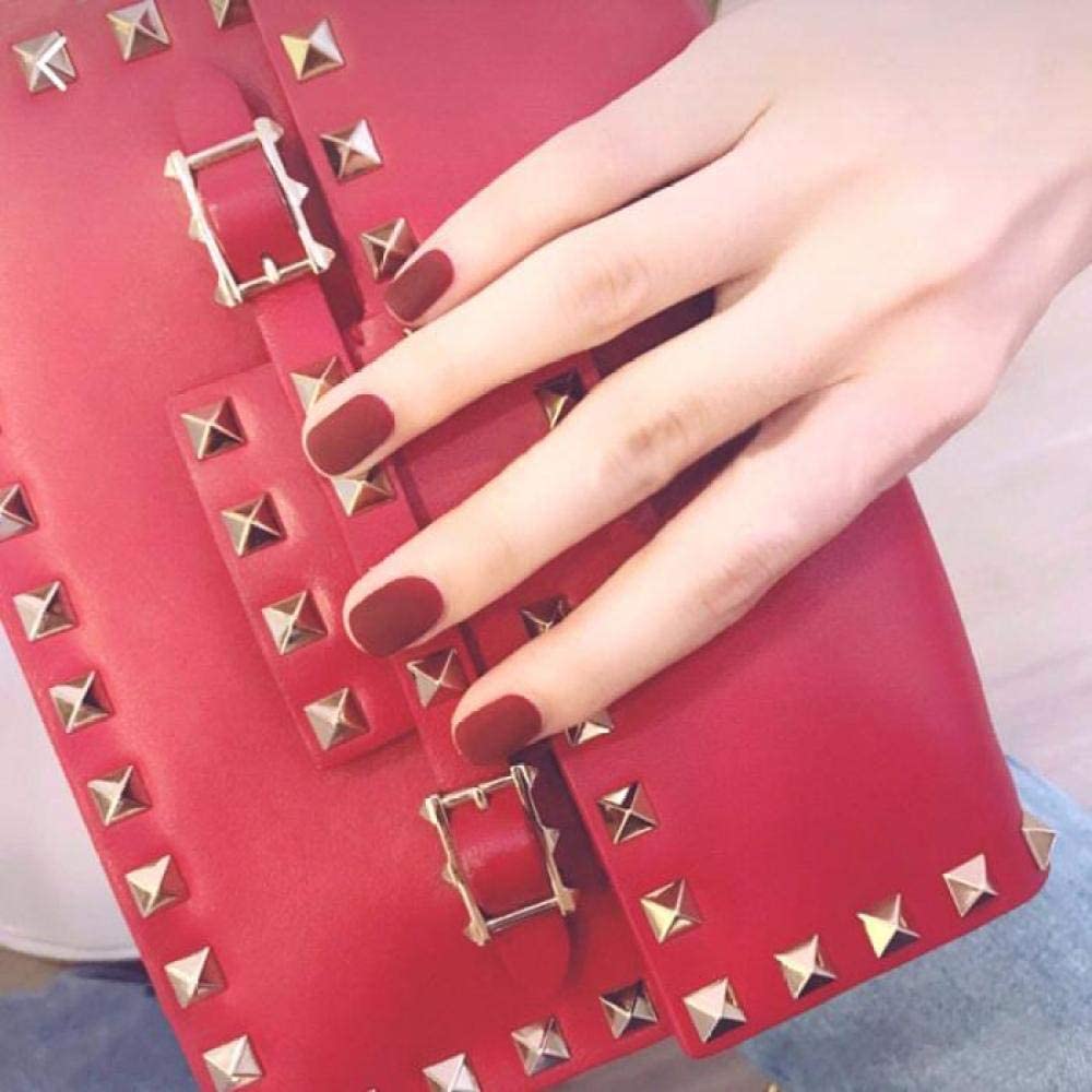 Press On Nails Red Matte Square Nail Kit - TGC Boutique - Press On Nails