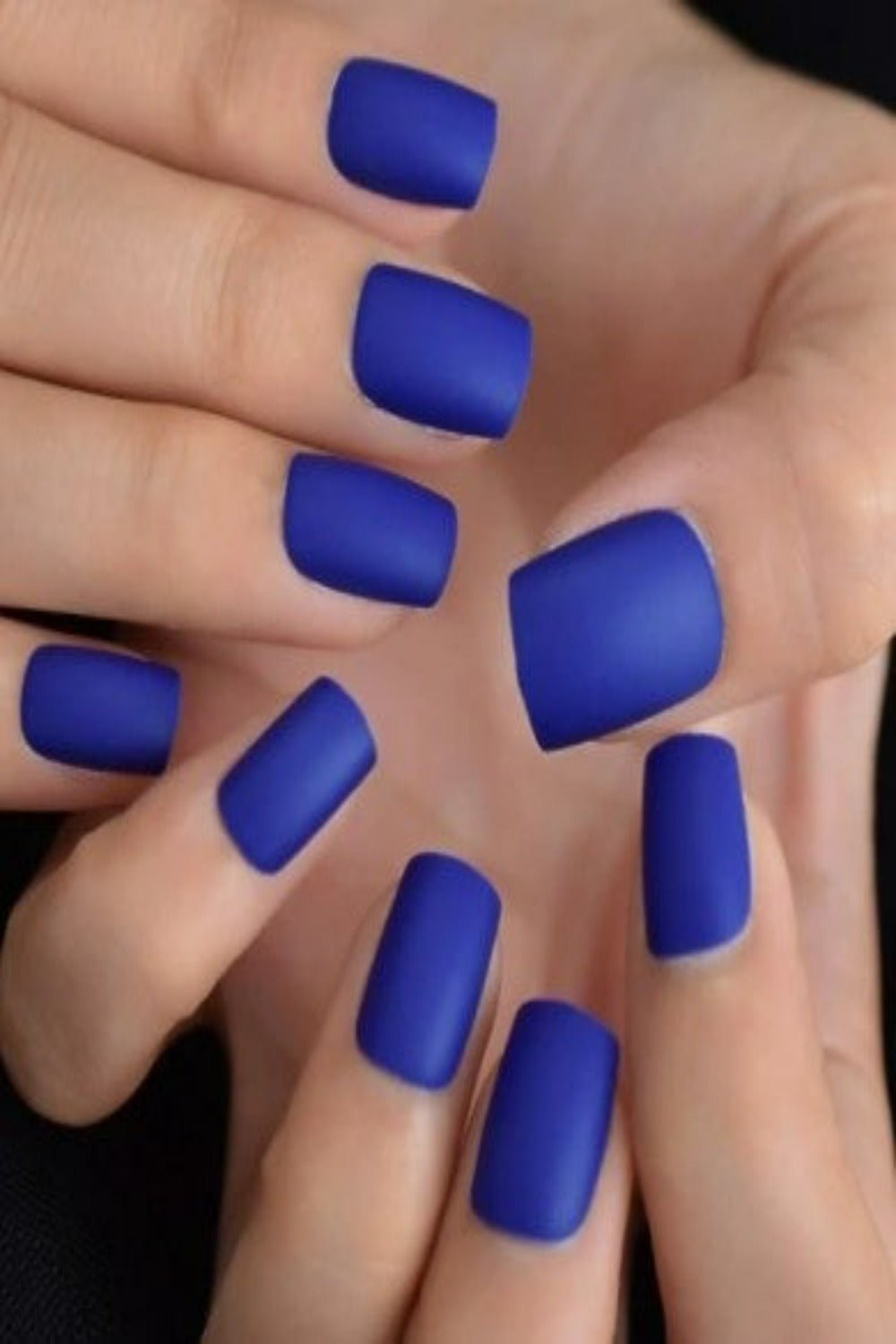 Press On Nails Short Royal Blue Matte Square Nail Kit - TGC Boutique - Press On Nails