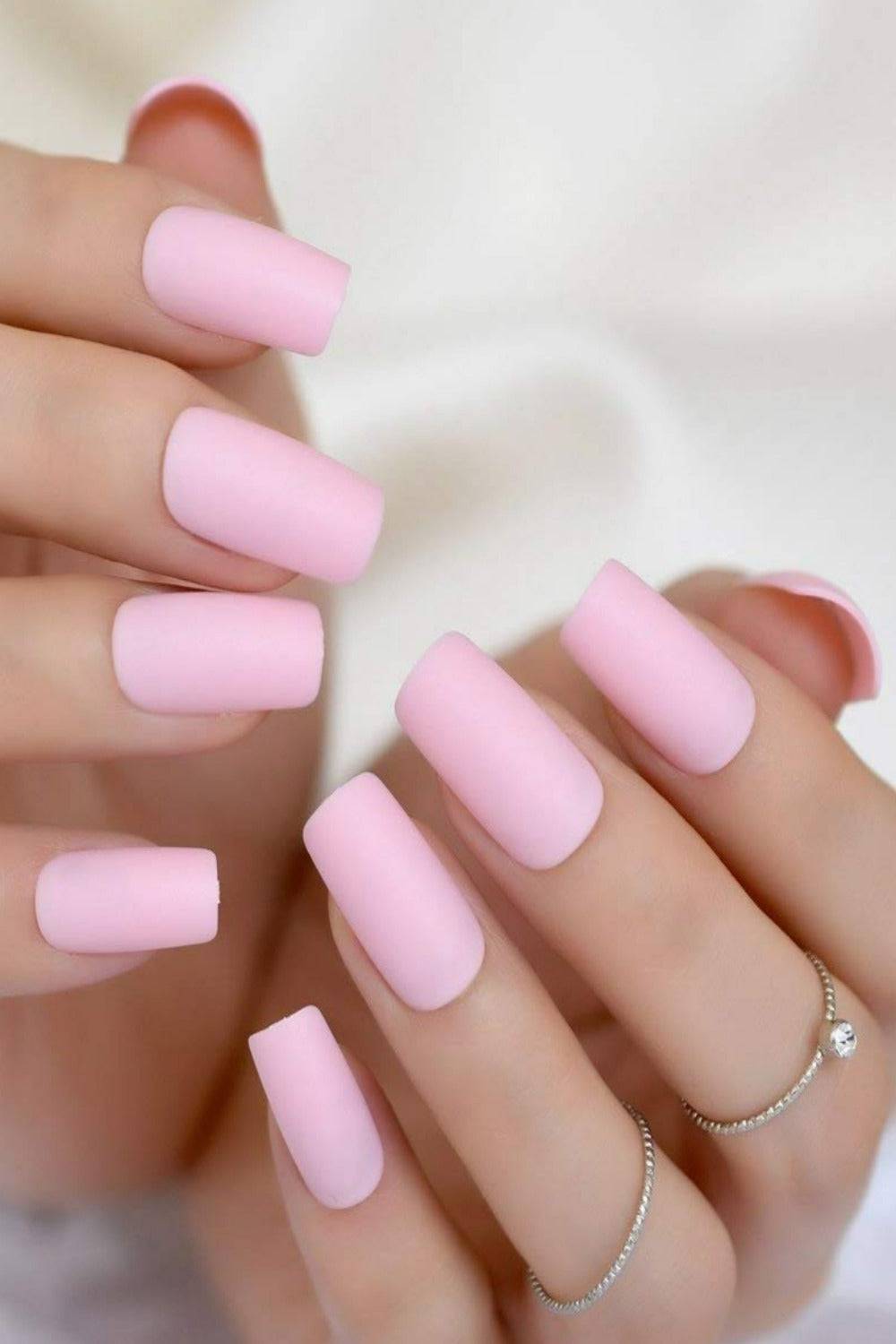 Press On Nails Square Matte Light Pink Nail Kit - TGC Boutique - Press On Nails