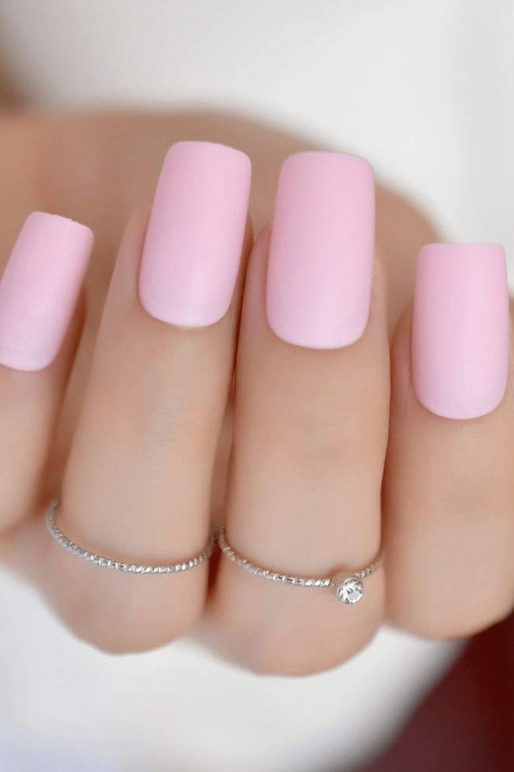 Press On Nails Square Matte Light Pink Nail Kit - TGC Boutique - Press On Nails