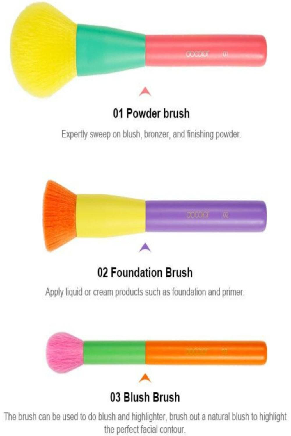 Professional Powder Foundation Eyeshadow Makeup Brush set - 15 Pcs - TGC Boutique - Makeup Brush Set