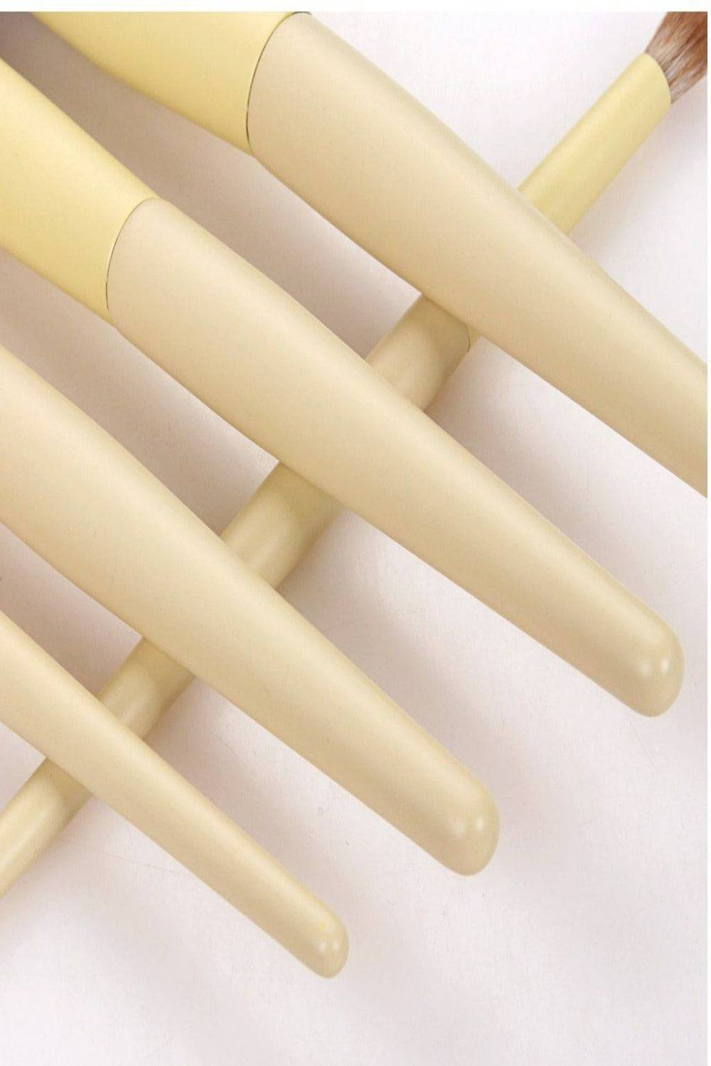 Professional Vegan Yellow & Rose Gold Makeup Brush Set - 11 Pcs - TGC Boutique - Makeup Brush Set