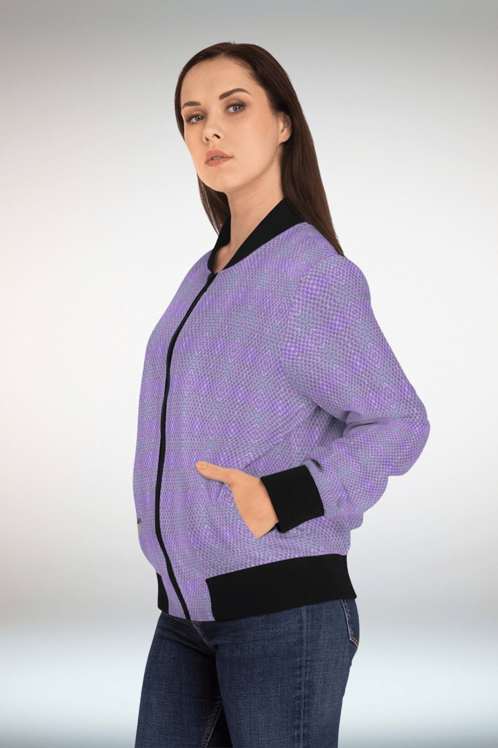 Purple X Reaction Bomber Jacket - TGC Boutique - Bomber Jacket