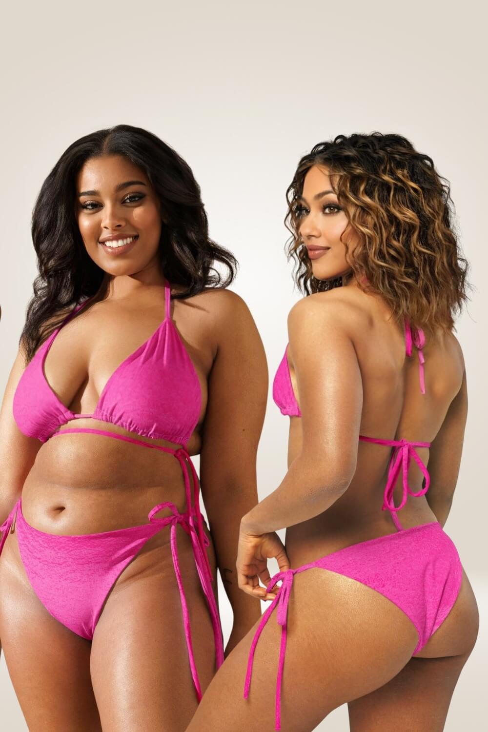 Recycled Hot Pink Plus Size Bikini - TGC Boutique - Bikini