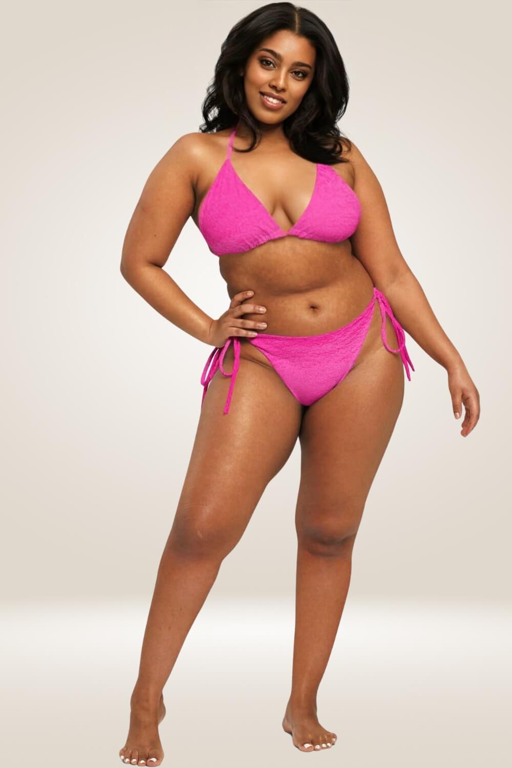Recycled Hot Pink Plus Size Bikini - TGC Boutique - Bikini