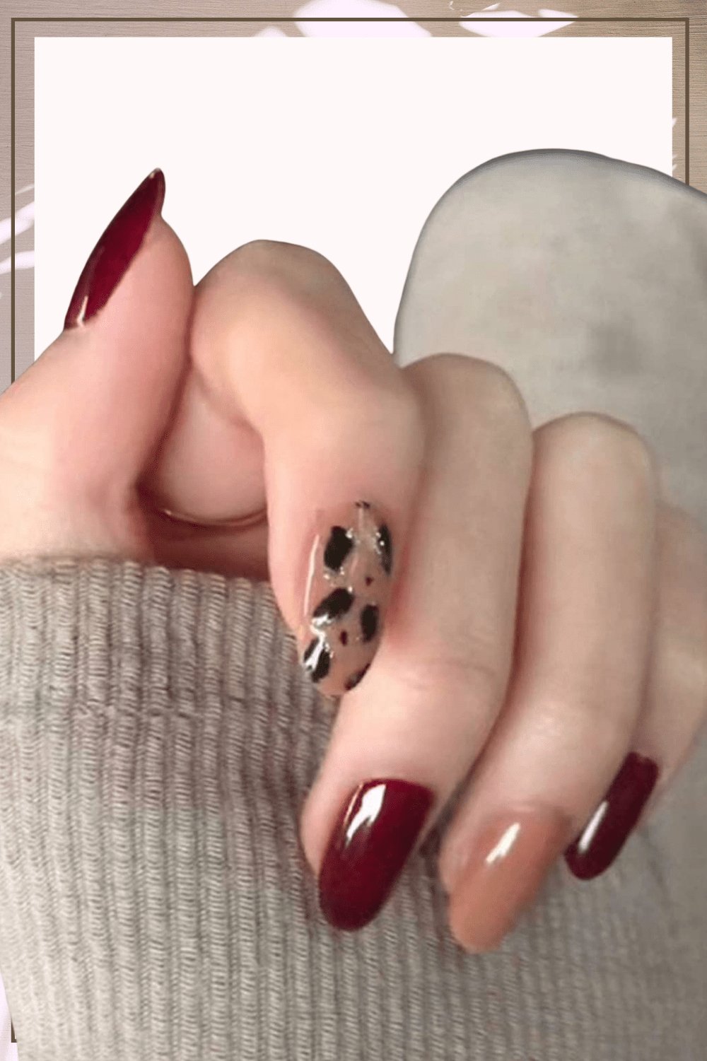 Red And Leopard Almond Tip Press On Nails Kit - TGC Boutique - Press On Nails