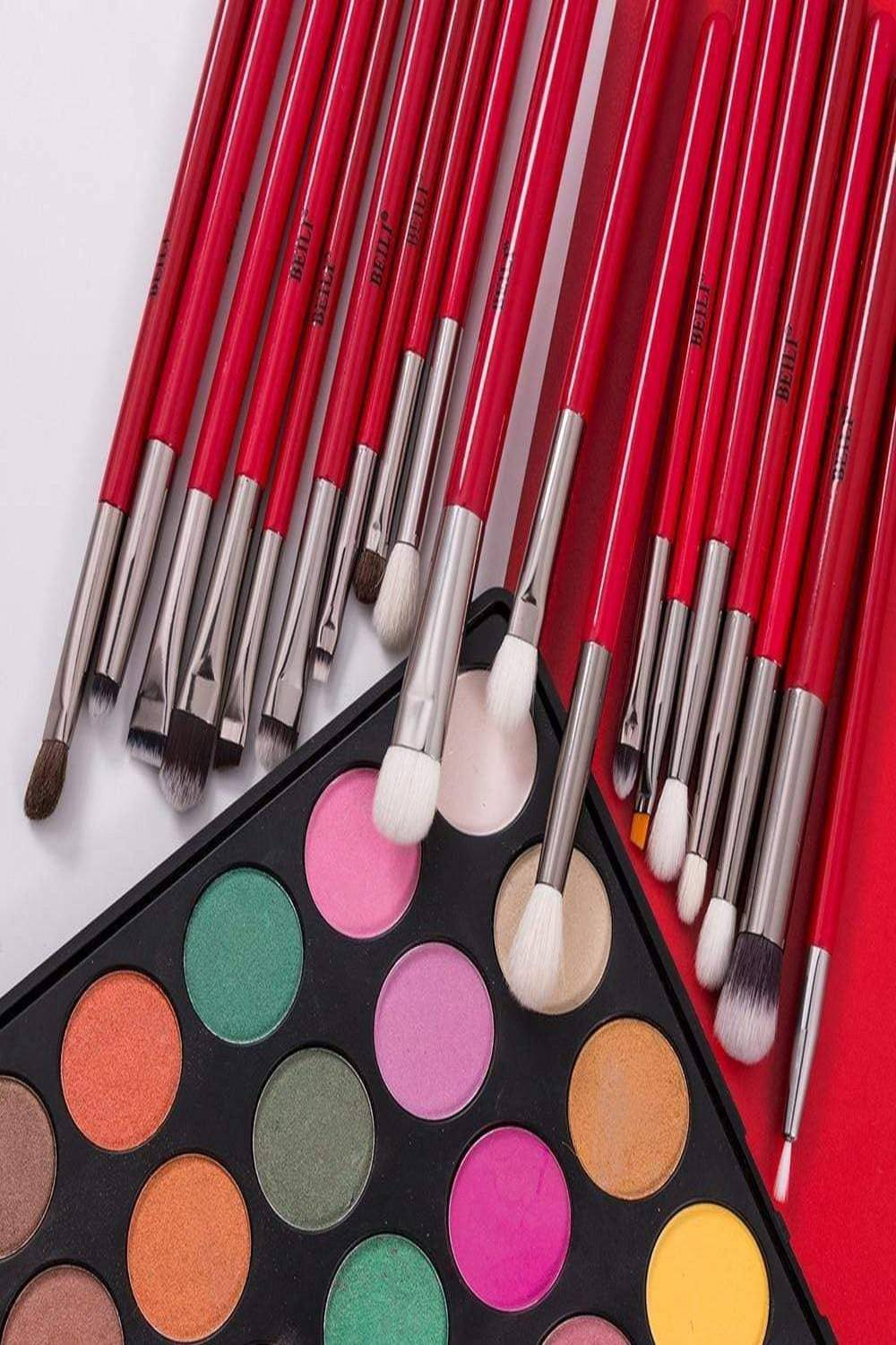 Red Professional Makeup Brush Set - TGC Boutique - Makeup Brush Set