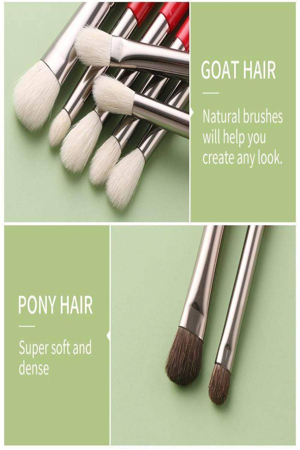 Red Professional Makeup Brush Set - TGC Boutique - Makeup Brush Set