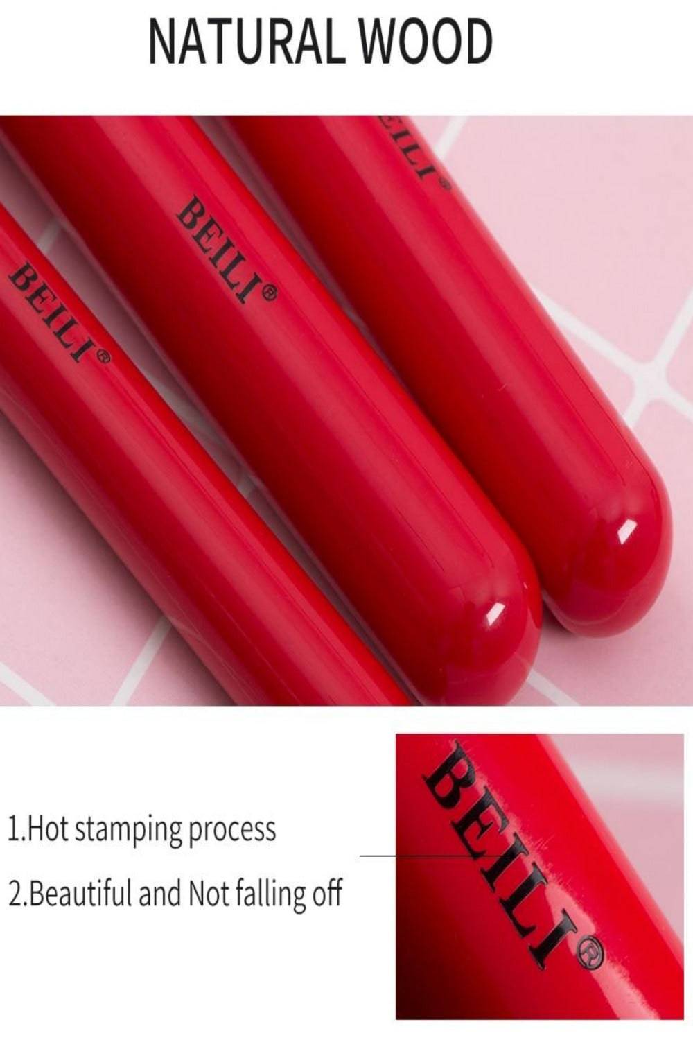 Red Professional Makeup Brush Set - TGC Boutique - Makeup Brush Set