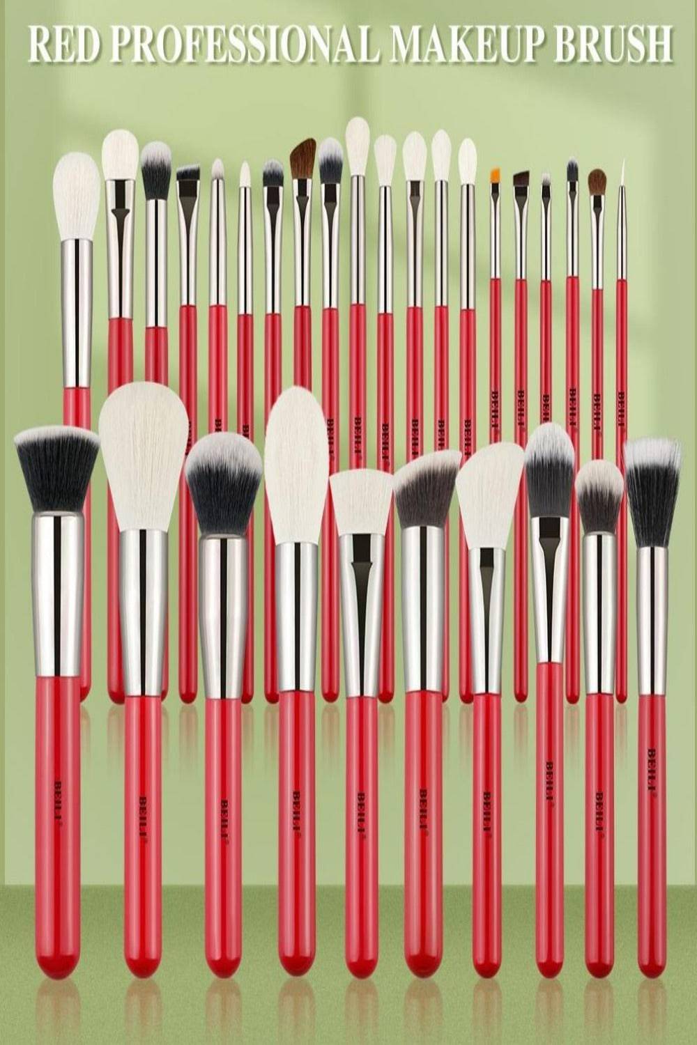 Red Professional Makeup Brush Set - TGC Boutique - Makeup Brush Set