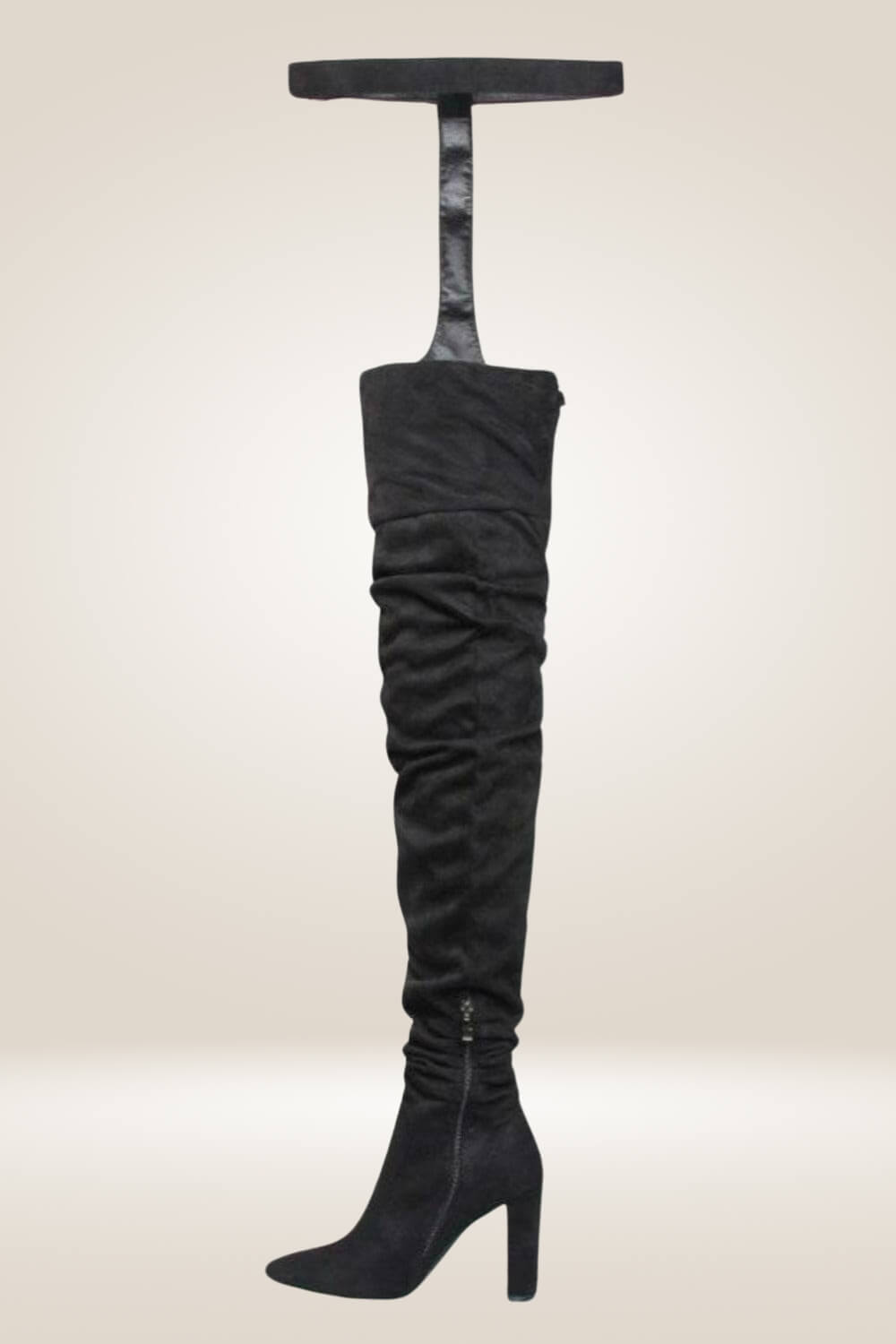 Rihanna Over the Knee Black Boots With Waist Belt - TGC Boutique - Thigh High Boots