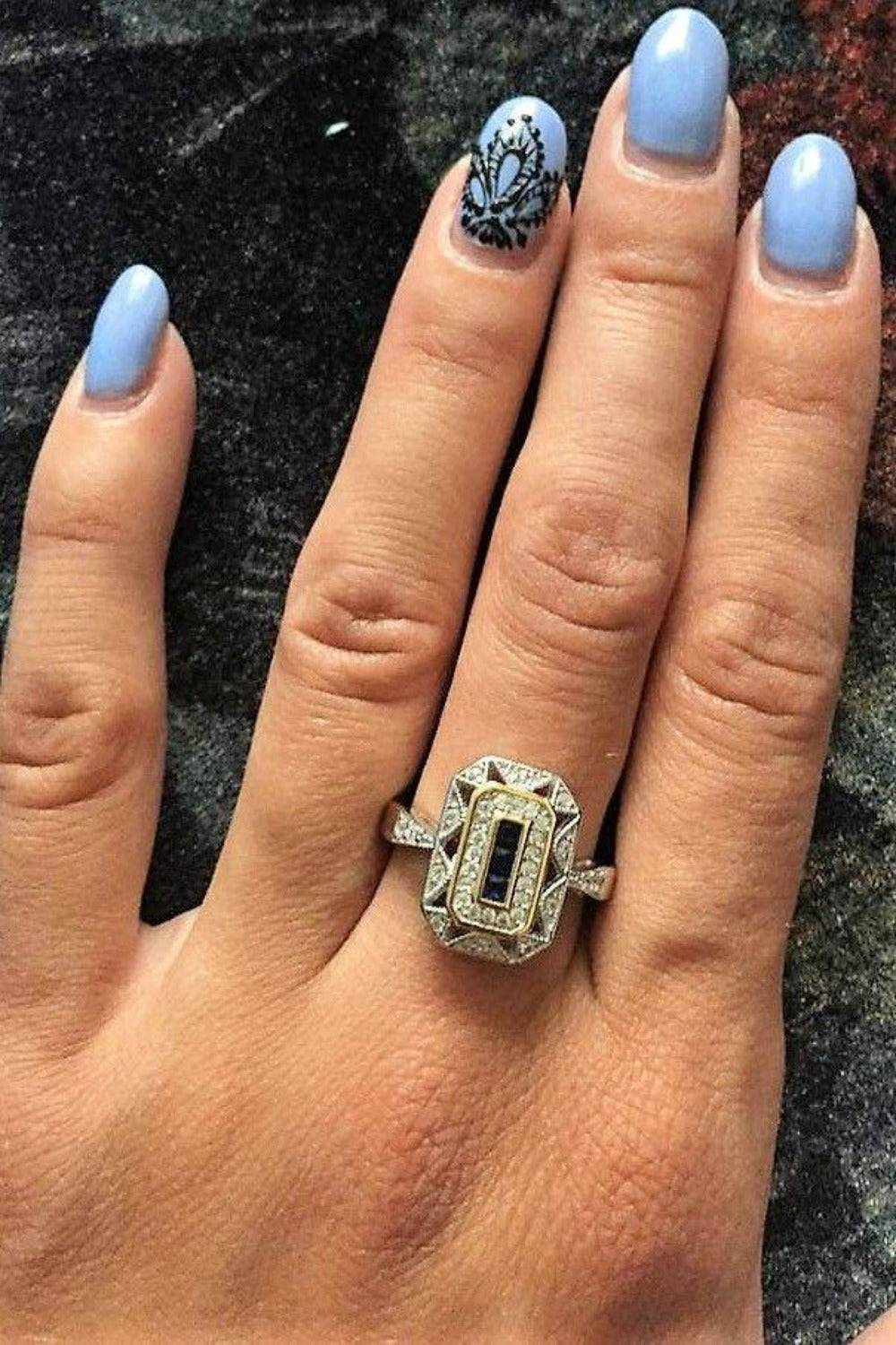 Sapphire Crush Sterling Silver Engagement Ring - TGC Boutique - rings