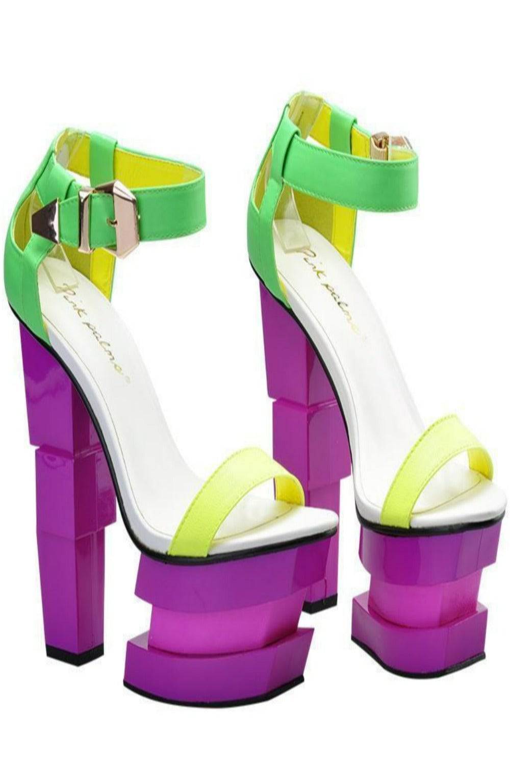 See You Soon Platform Heels - TGC Boutique - Multicolor Shoes