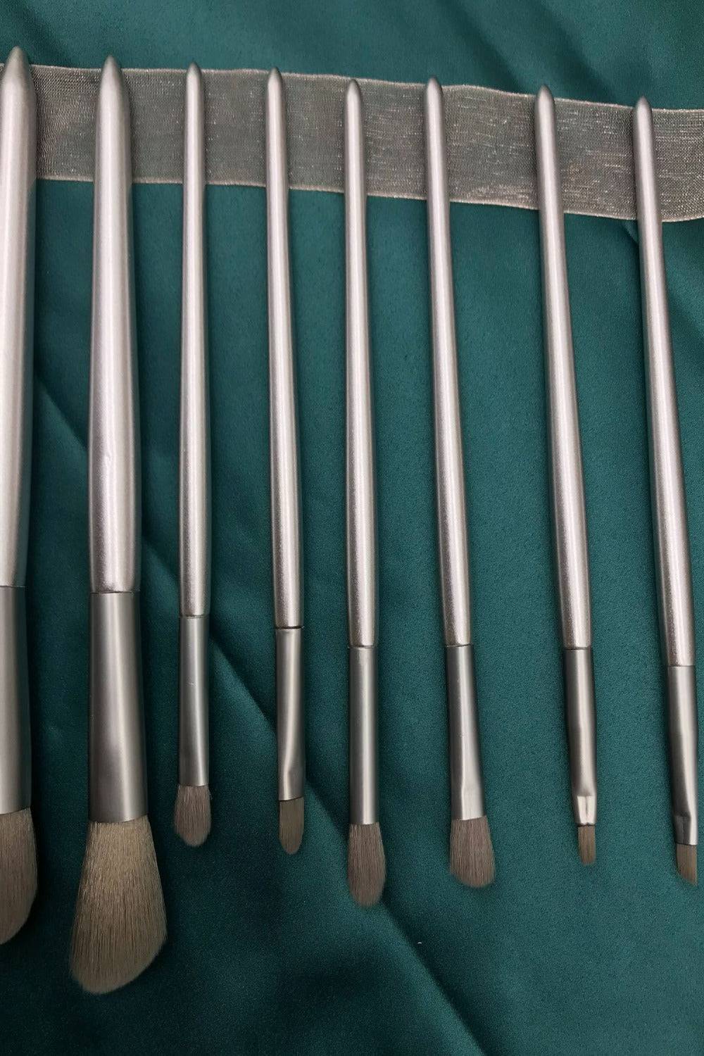 Silver Moonlight Makeup Brush Set -10 Pcs - TGC Boutique - Makeup Brush Set
