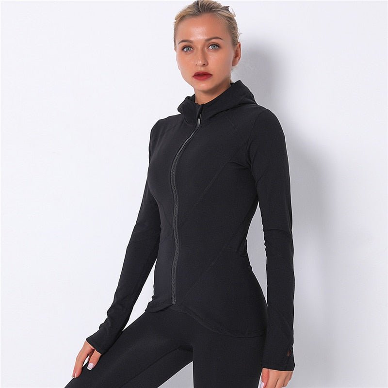 Sleek Performance Zip Up Hoodie - TGC Boutique - Active Top