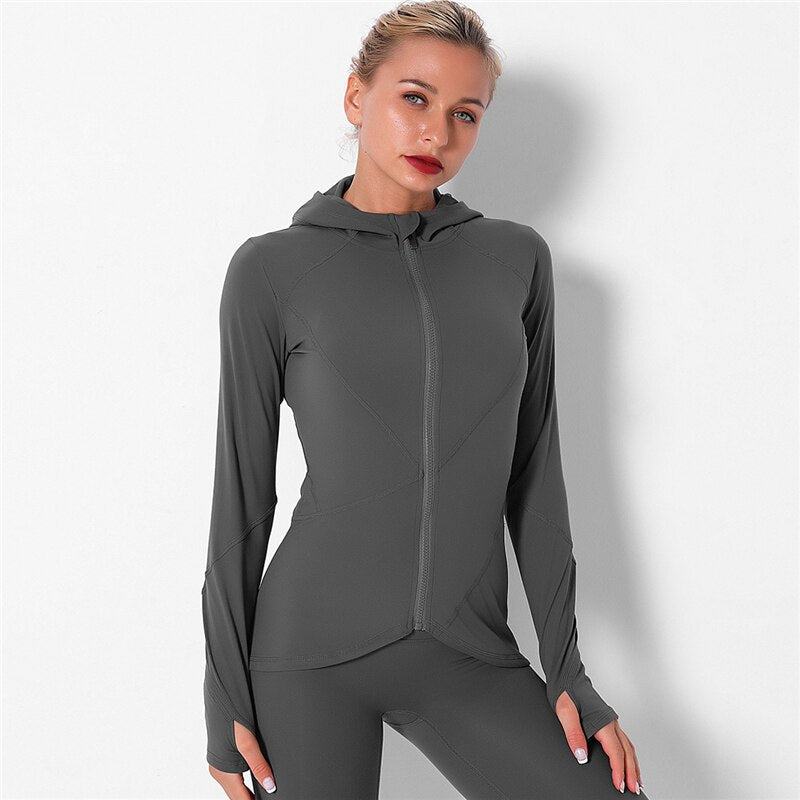 Sleek Performance Zip Up Hoodie - TGC Boutique - Active Top