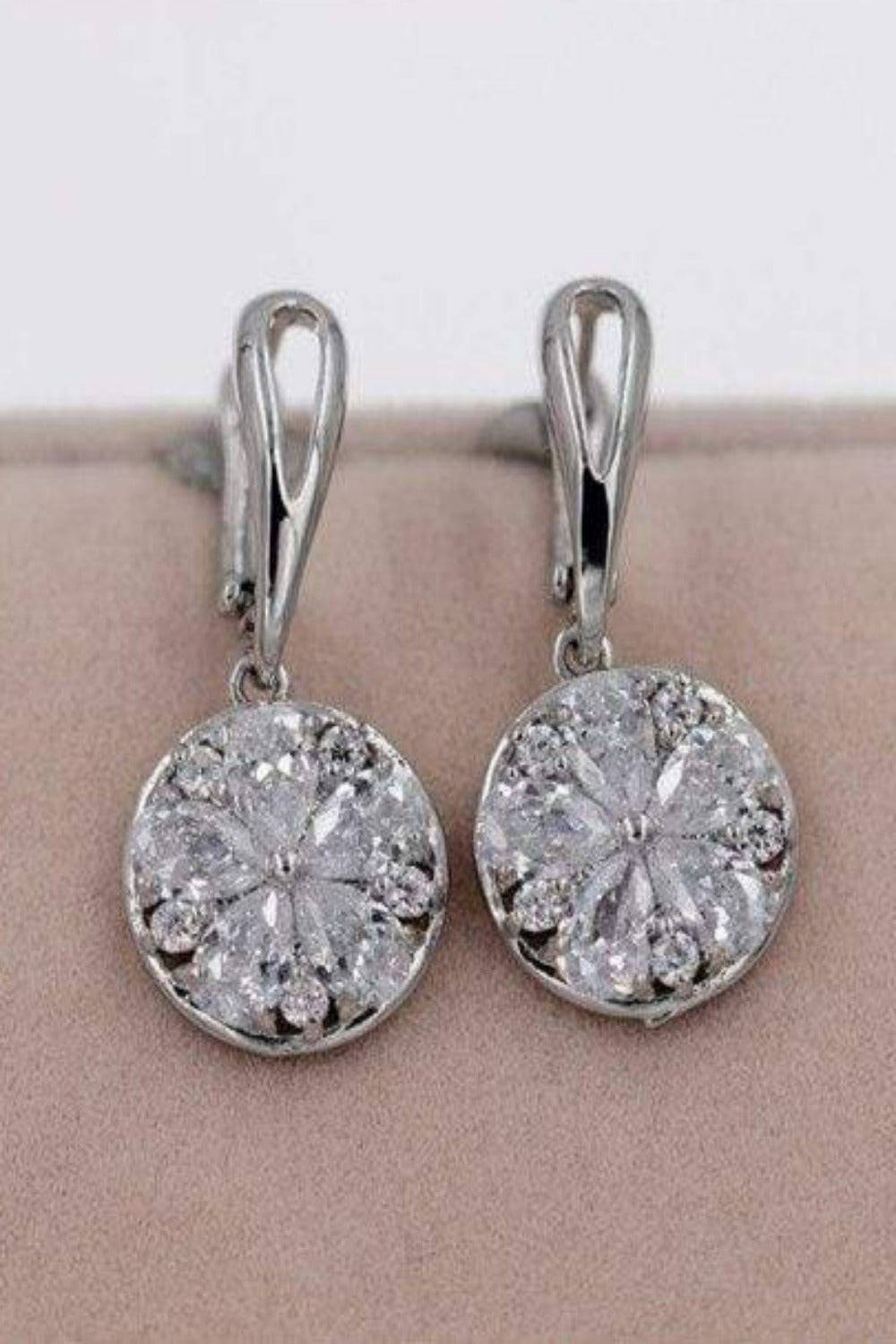 Stainless Steel Stud Silver Drop Earrings - TGC Boutique - Earrings