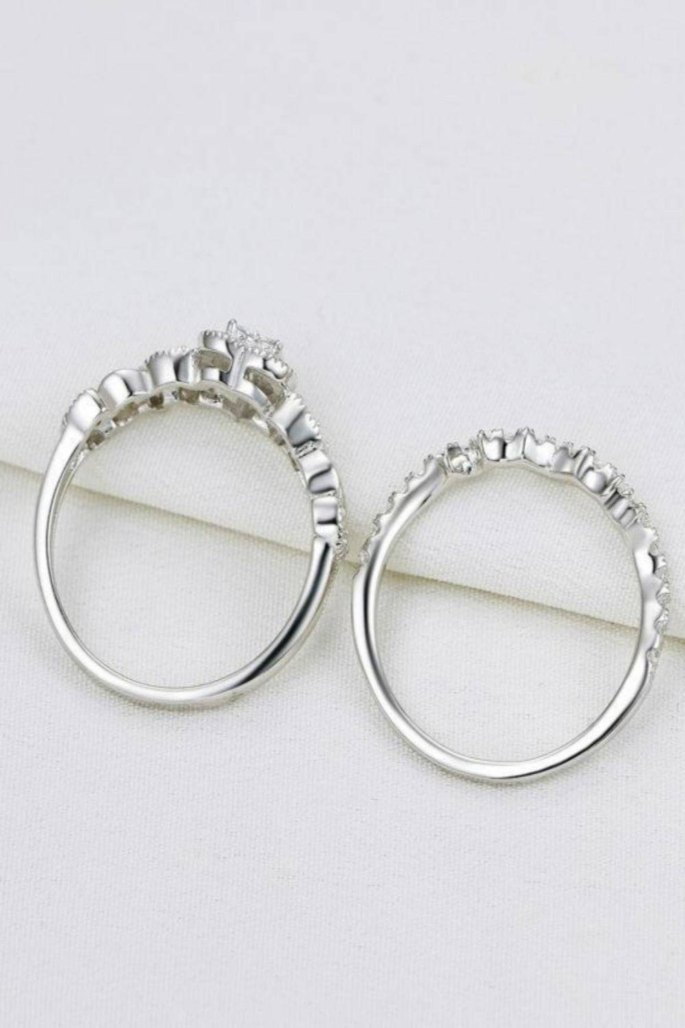 Sterling Silver Sweethearts Ring Set - TGC Boutique -
