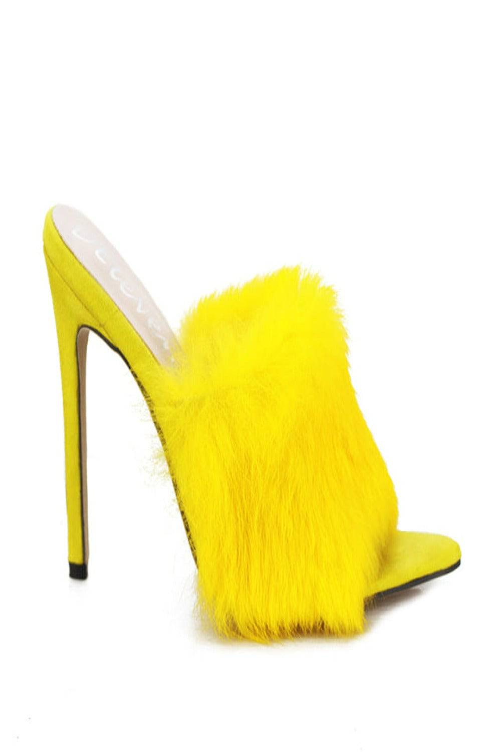 Stiletto High Heel Sandals Fluffy Fur Shoes - TGC Boutique - High Heel Sandals