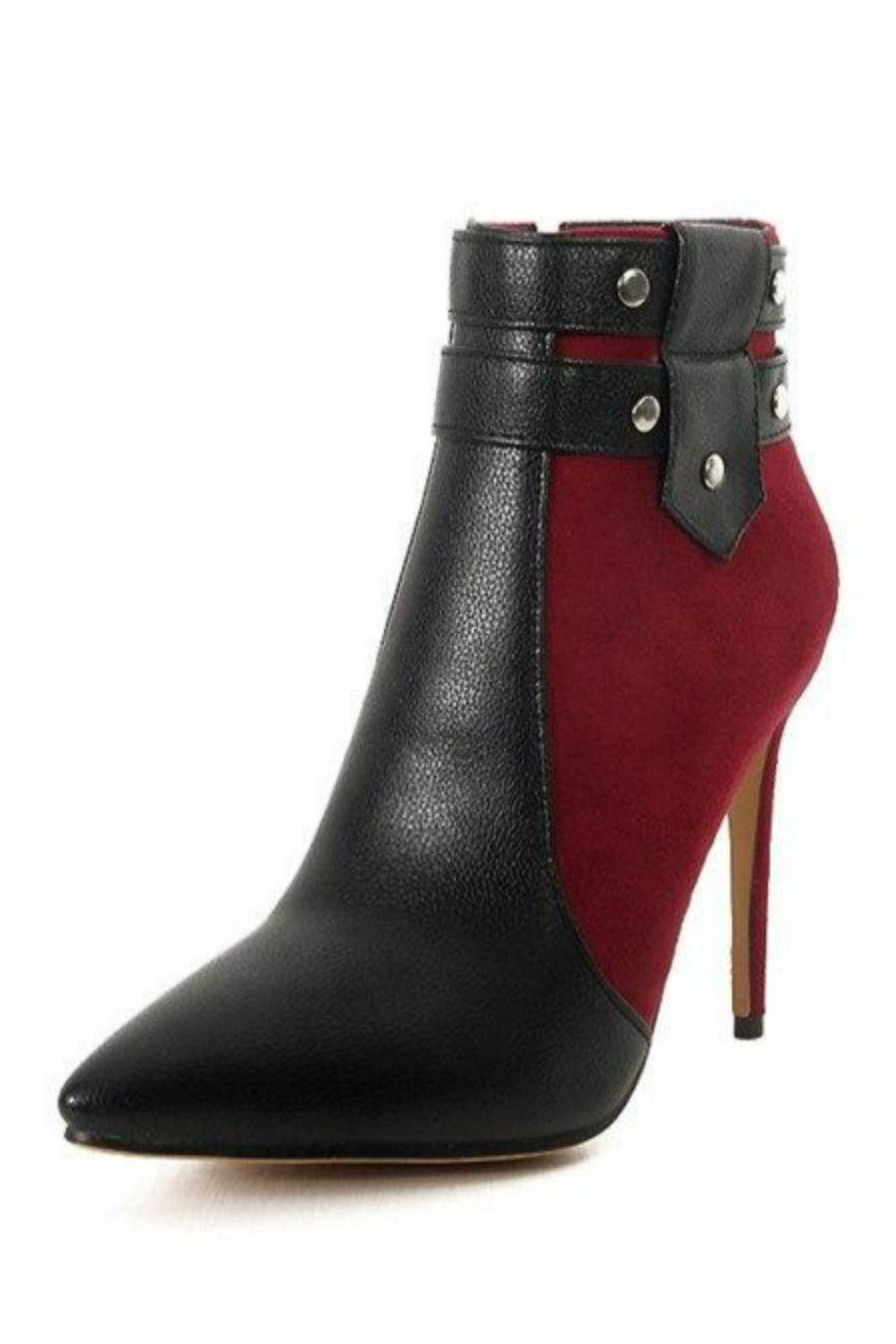 Stiletto High Heels Buckle Ankle Boots - TGC Boutique - Ankle Booties