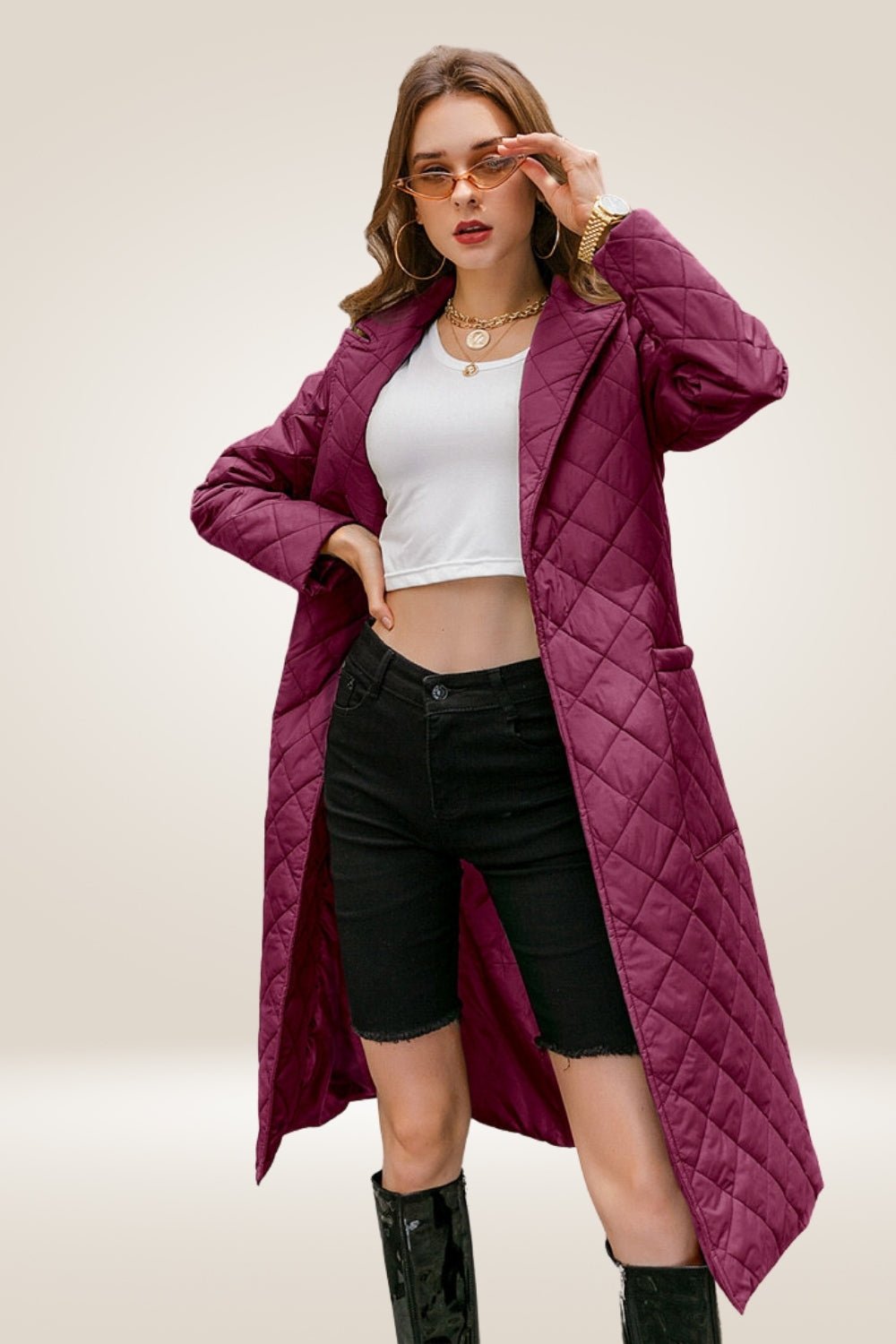 Tailored Long Parka Coat With Deep Pockets - TGC Boutique - Parka Coat