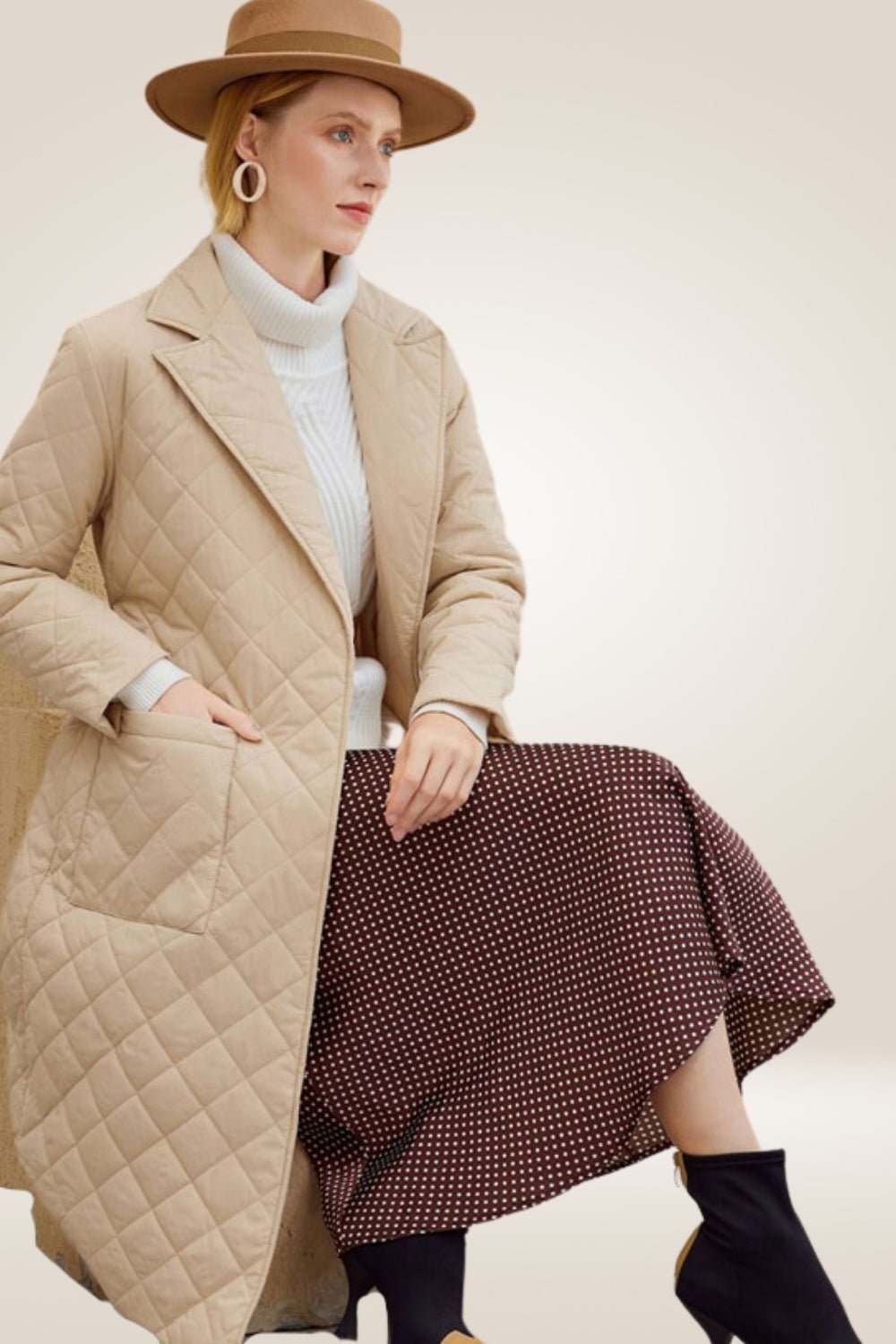 Tailored Tan Long Parka Coat With Deep Pockets - TGC Boutique - Parka Coat