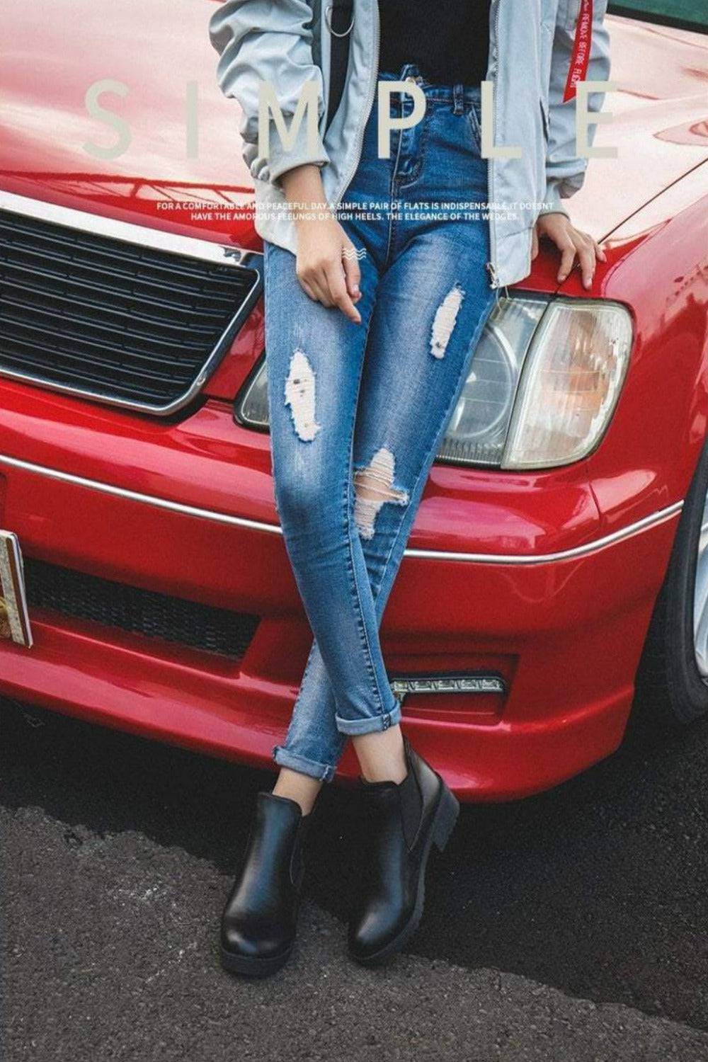 Tamara Black Chelsea Boots - TGC Boutique - Black Ankle Boots