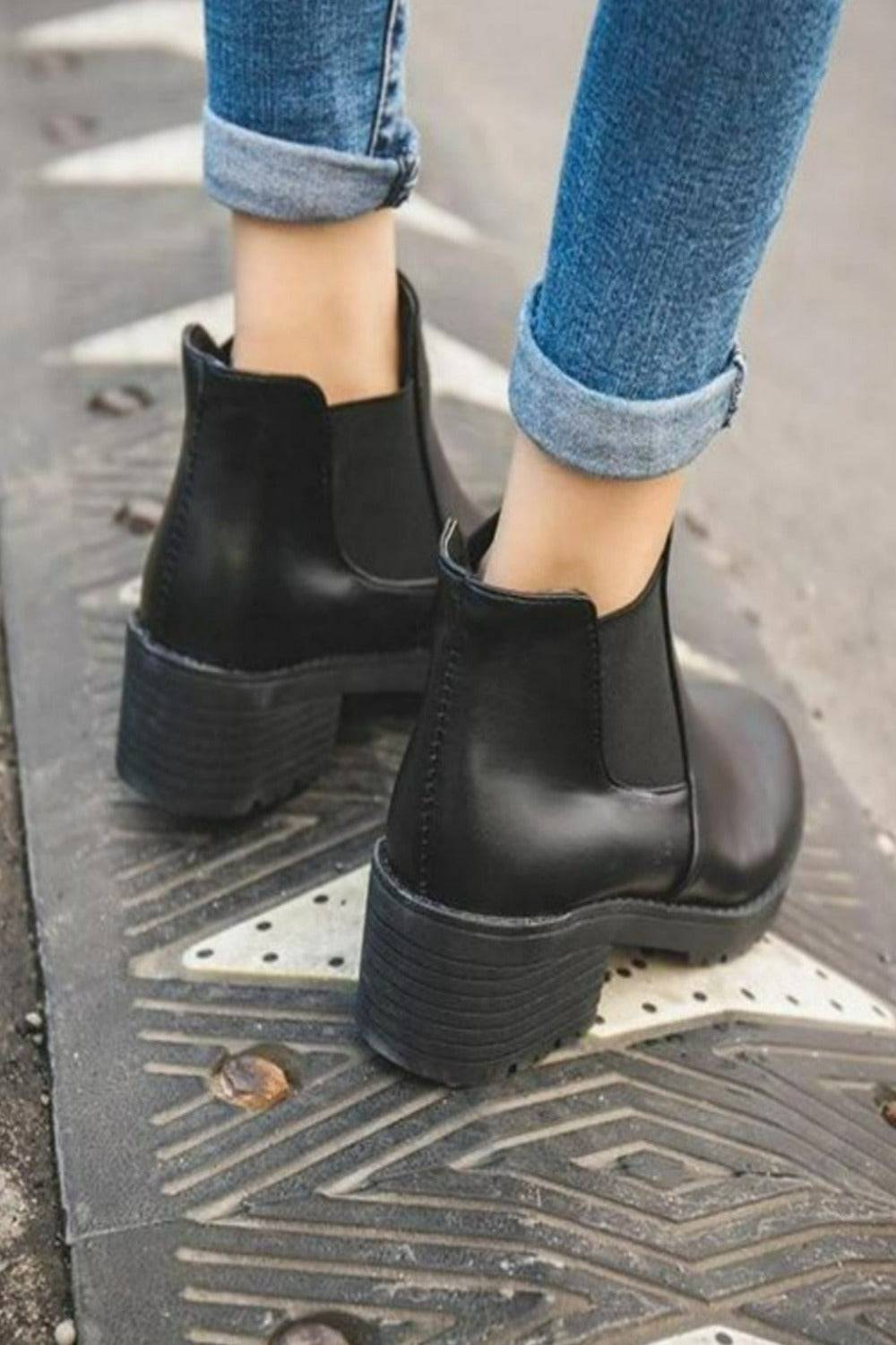 Tamara Black Chelsea Boots - TGC Boutique - Black Ankle Boots