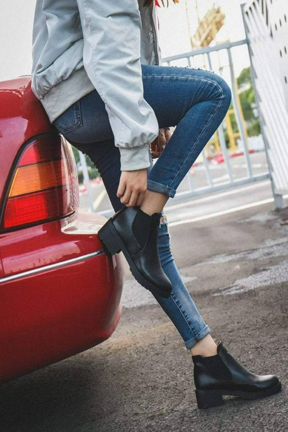 Tamara Black Chelsea Boots - TGC Boutique - Black Ankle Boots