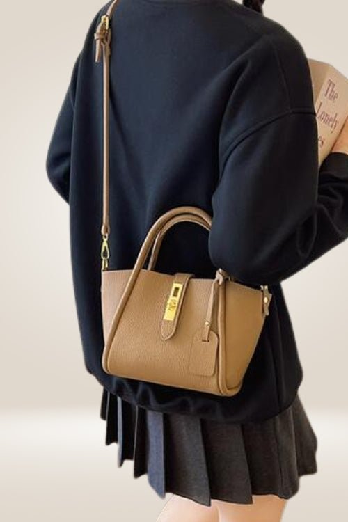 Tan Vegan Leather Tote Bag - TGC Boutique - Handbags