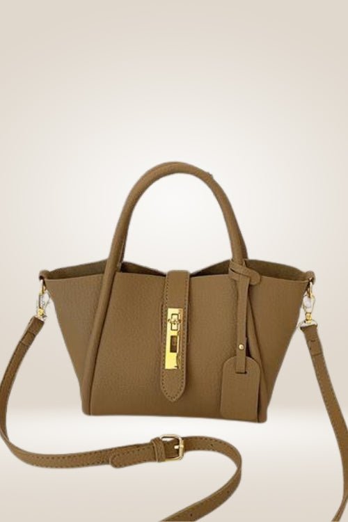 Tan Vegan Leather Tote Bag - TGC Boutique - Handbags