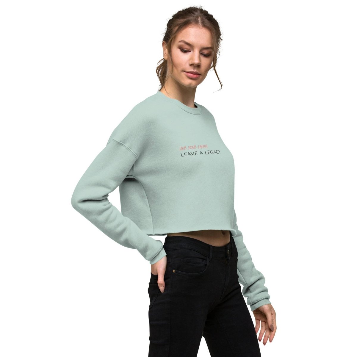 TGC Boutique Light Blue Crop Sweatshirt - TGC Boutique -
