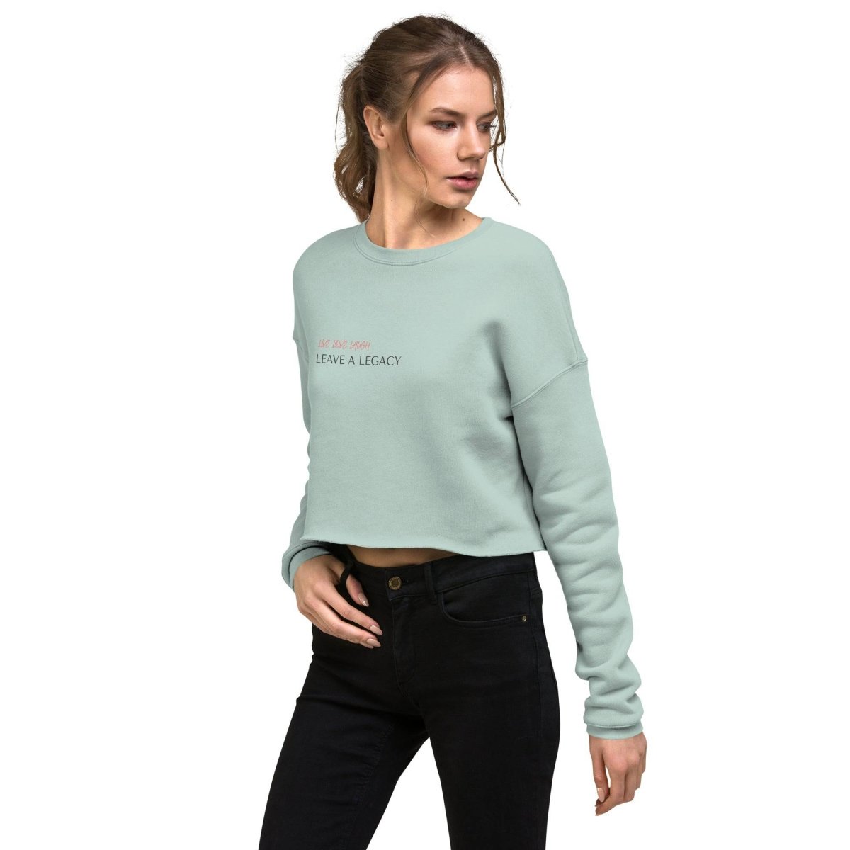 TGC Boutique Light Blue Crop Sweatshirt - TGC Boutique -
