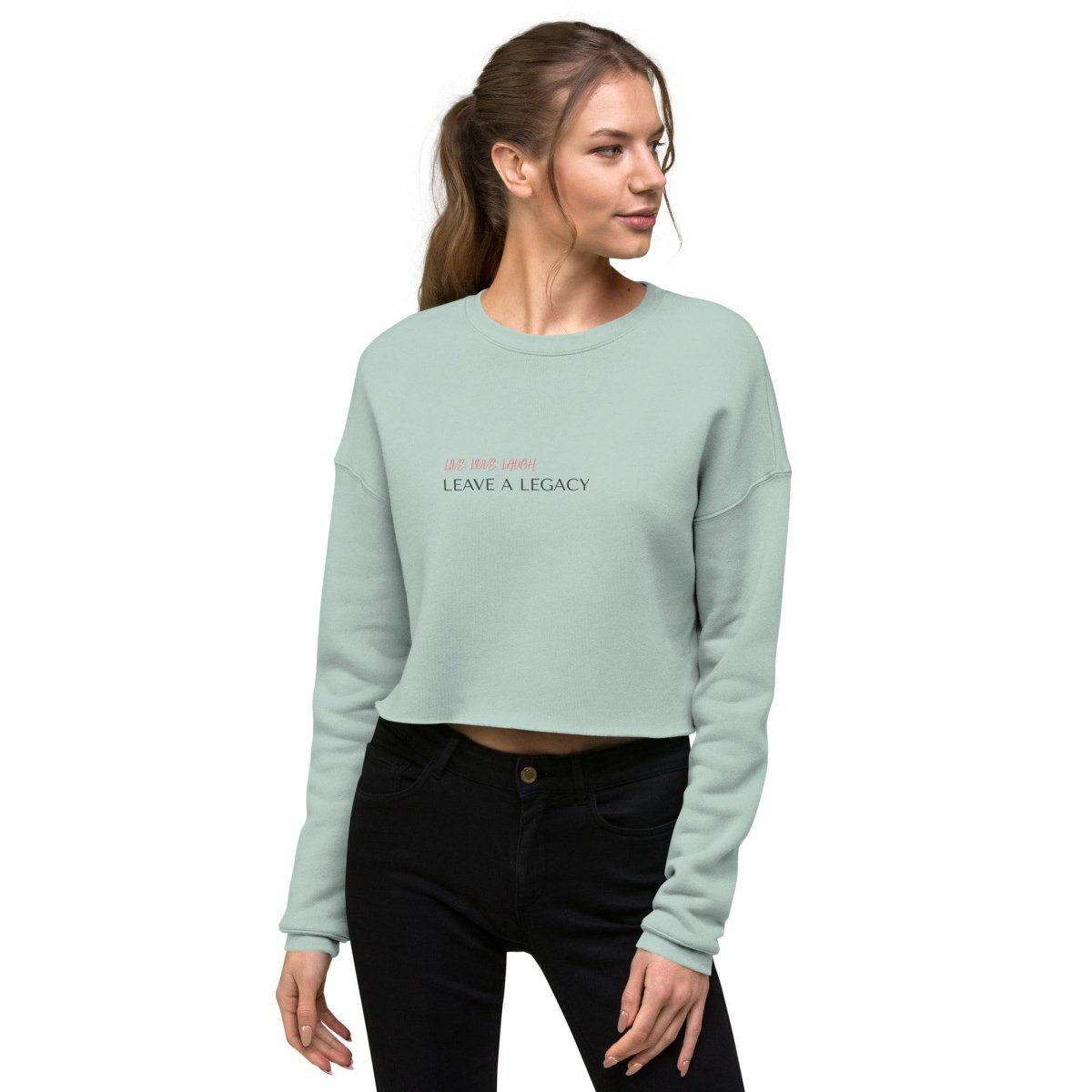 TGC Boutique Light Blue Crop Sweatshirt - TGC Boutique -