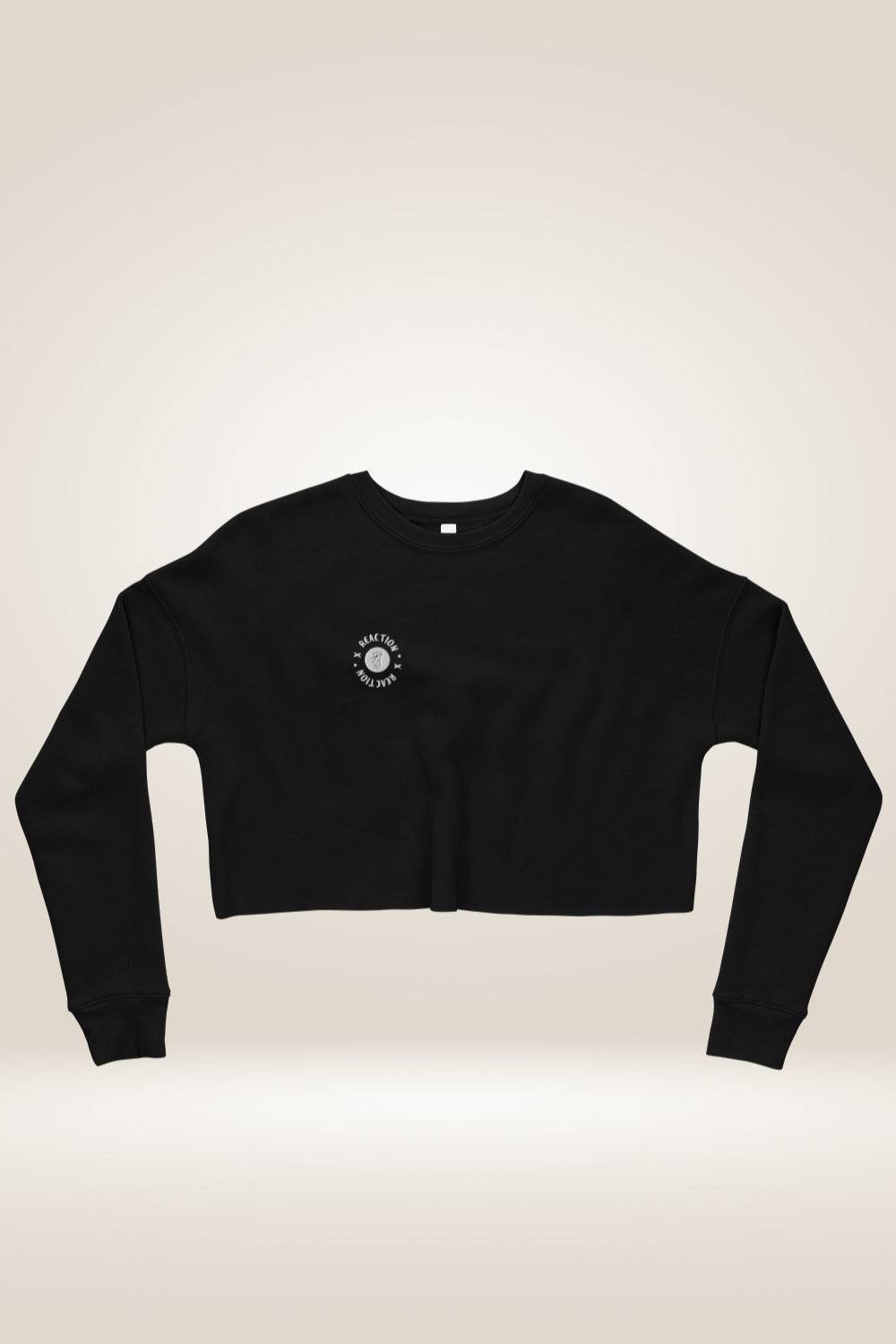TGC X Reaction Black Cropped Sweatshirt - TGC Boutique - Cropped Sweatshirt