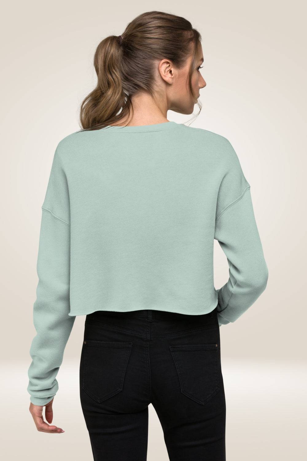 TGC X Reaction Light Blue Cropped Sweatshirt - TGC Boutique - Cropped Sweatshirt