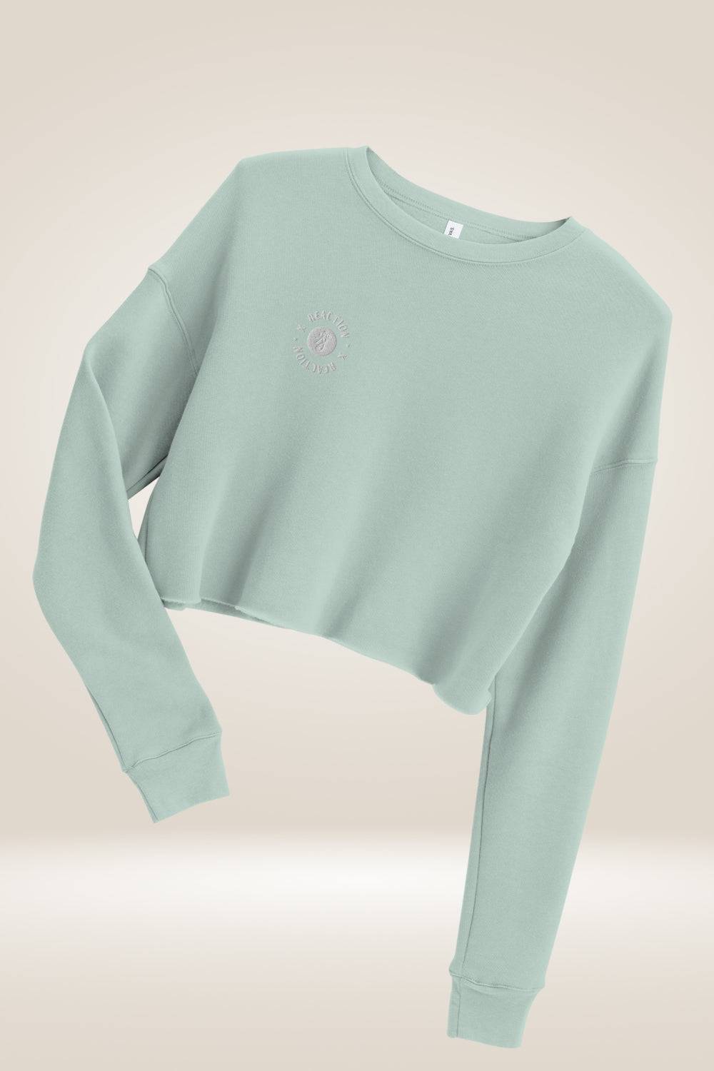 TGC X Reaction Light Blue Cropped Sweatshirt - TGC Boutique - Cropped Sweatshirt