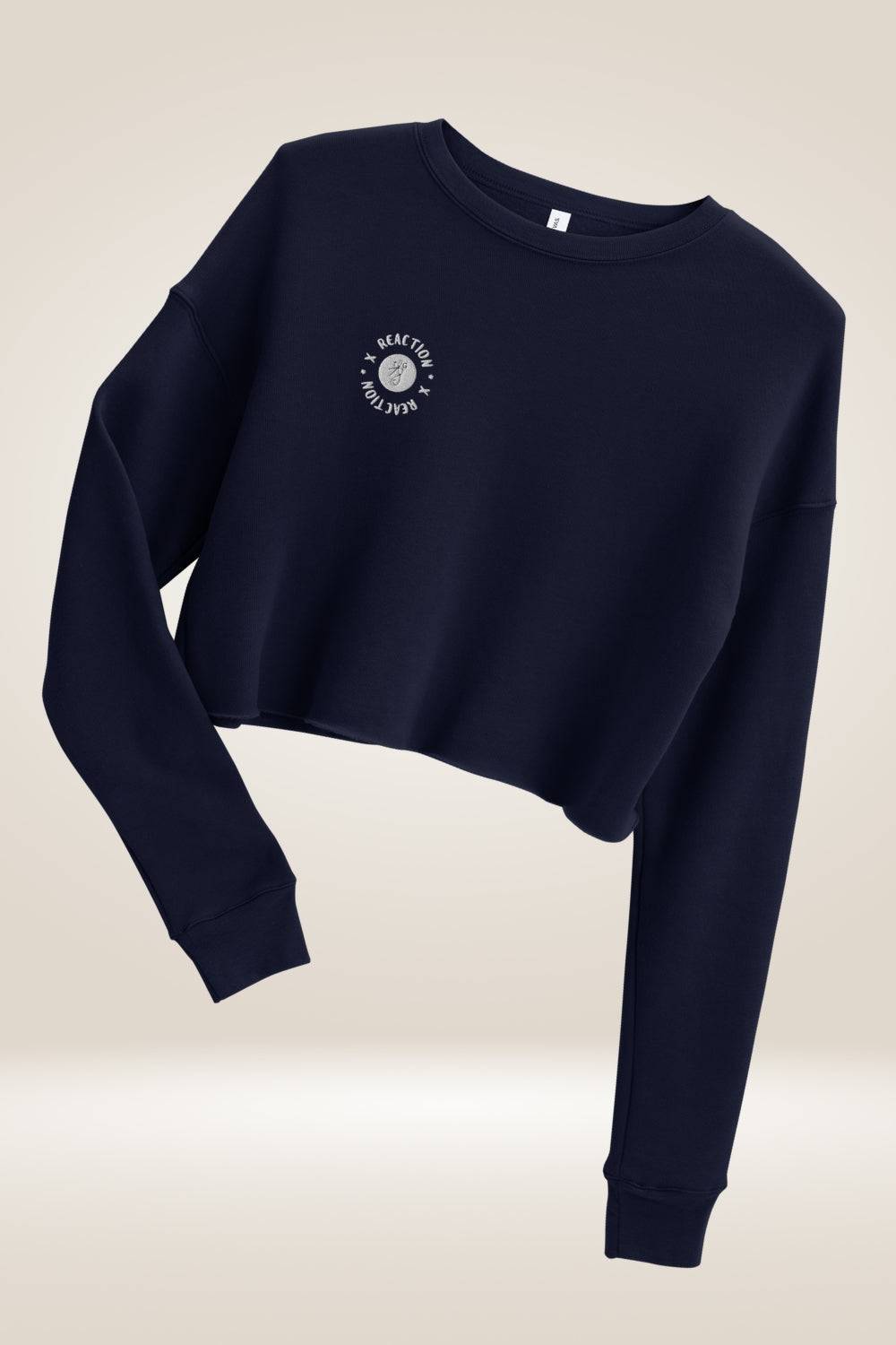 TGC X Reaction Navy Blue Cropped Sweatshirt - TGC Boutique - Cropped Sweatshirt
