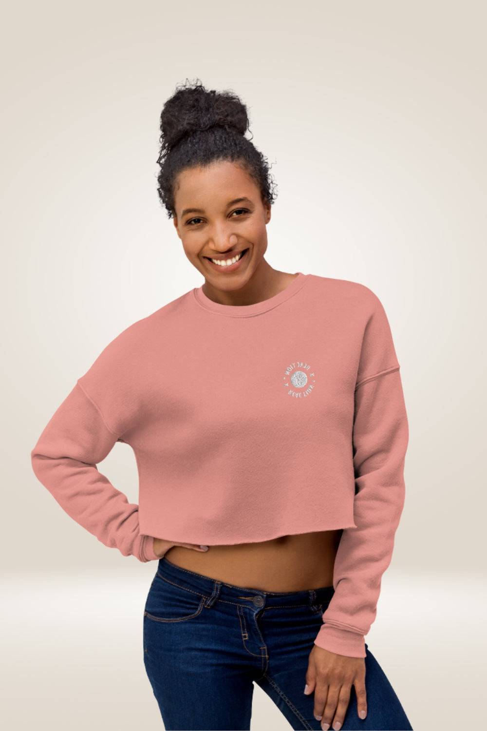 TGC X Reaction Pink Cropped Sweatshirt - TGC Boutique - Cropped Sweatshirt