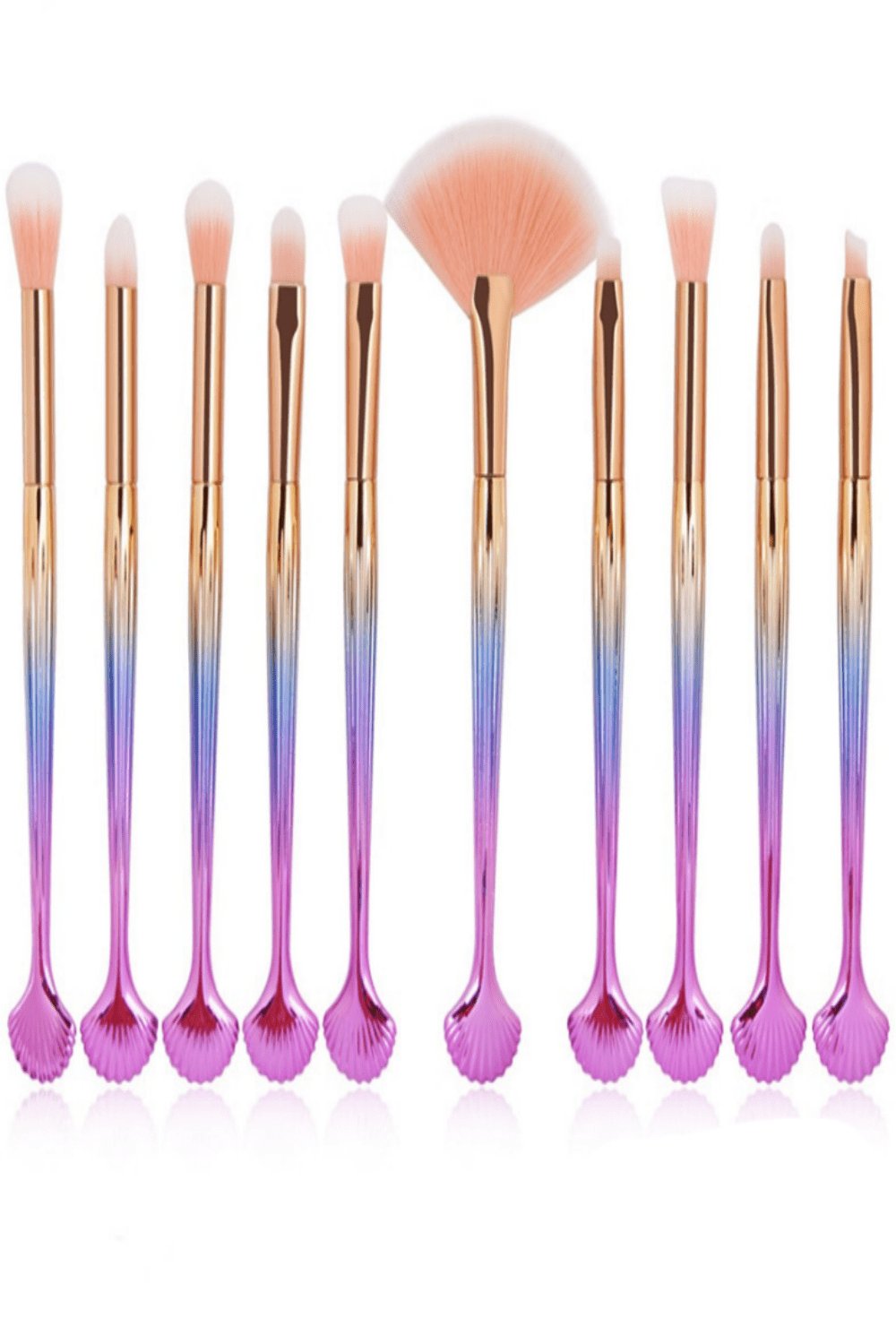 The Shell Makeup Brush Set - 10 Pack - TGC Boutique - Makeup Brush Set